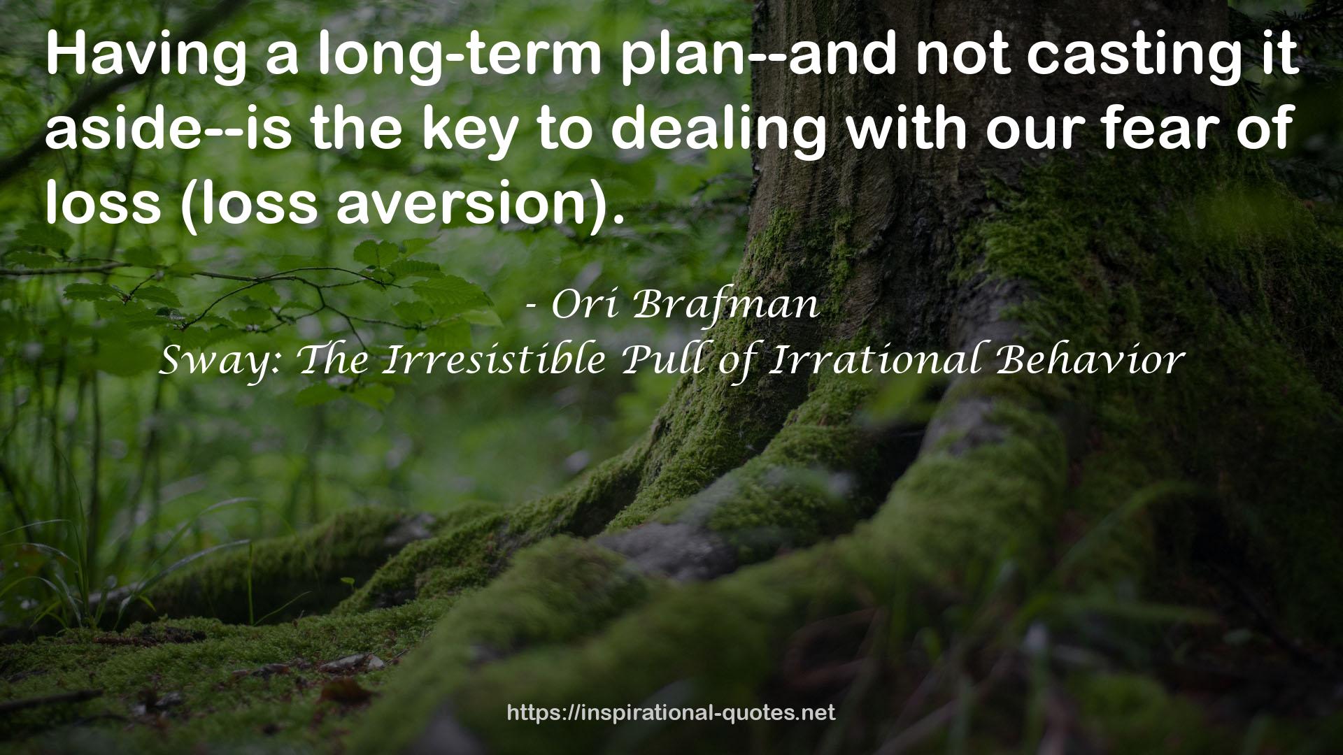 Sway: The Irresistible Pull of Irrational Behavior QUOTES