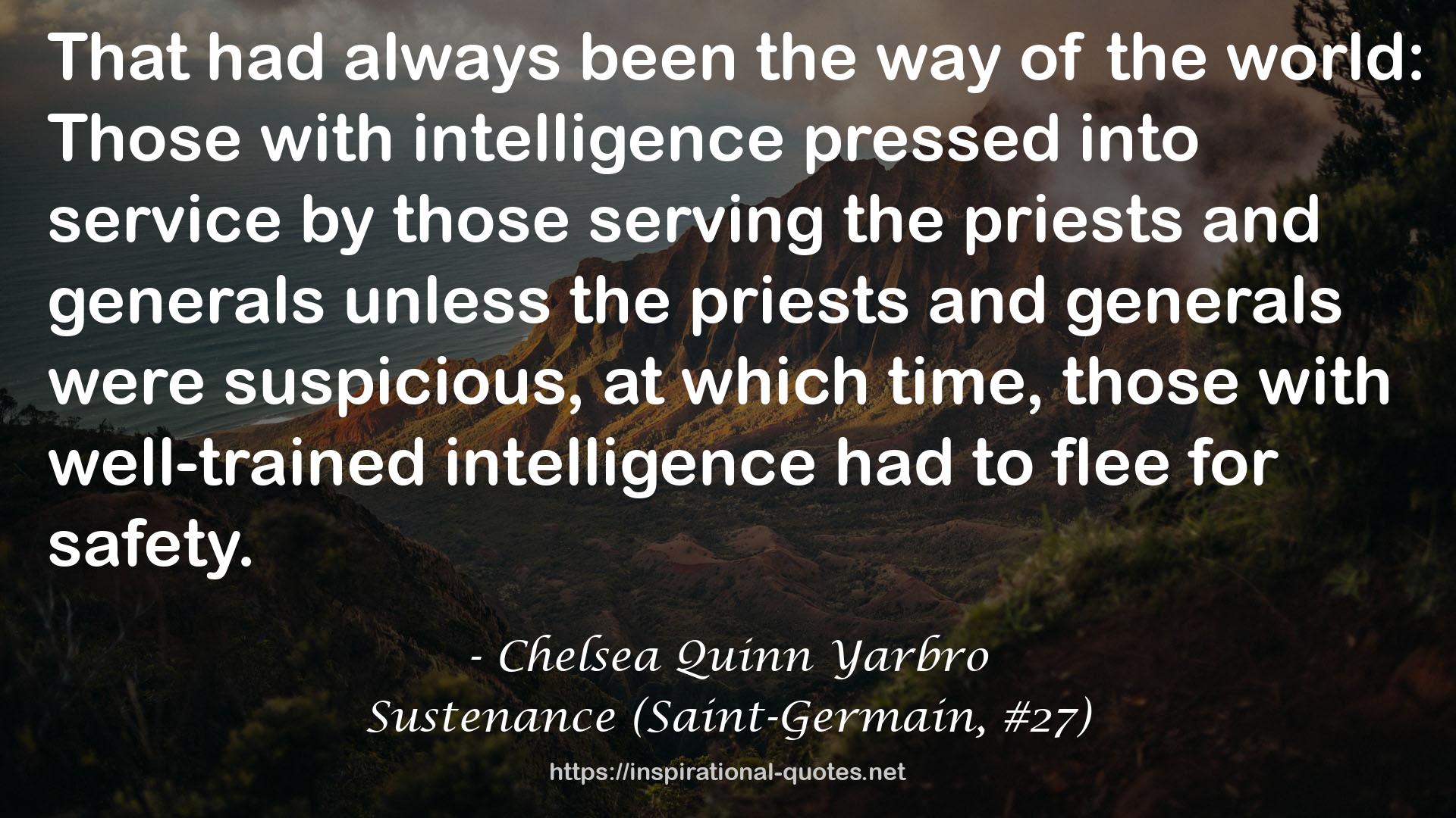 Sustenance (Saint-Germain, #27) QUOTES