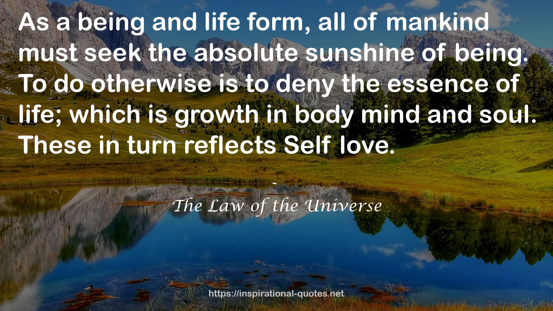 The Law of the Universe QUOTES