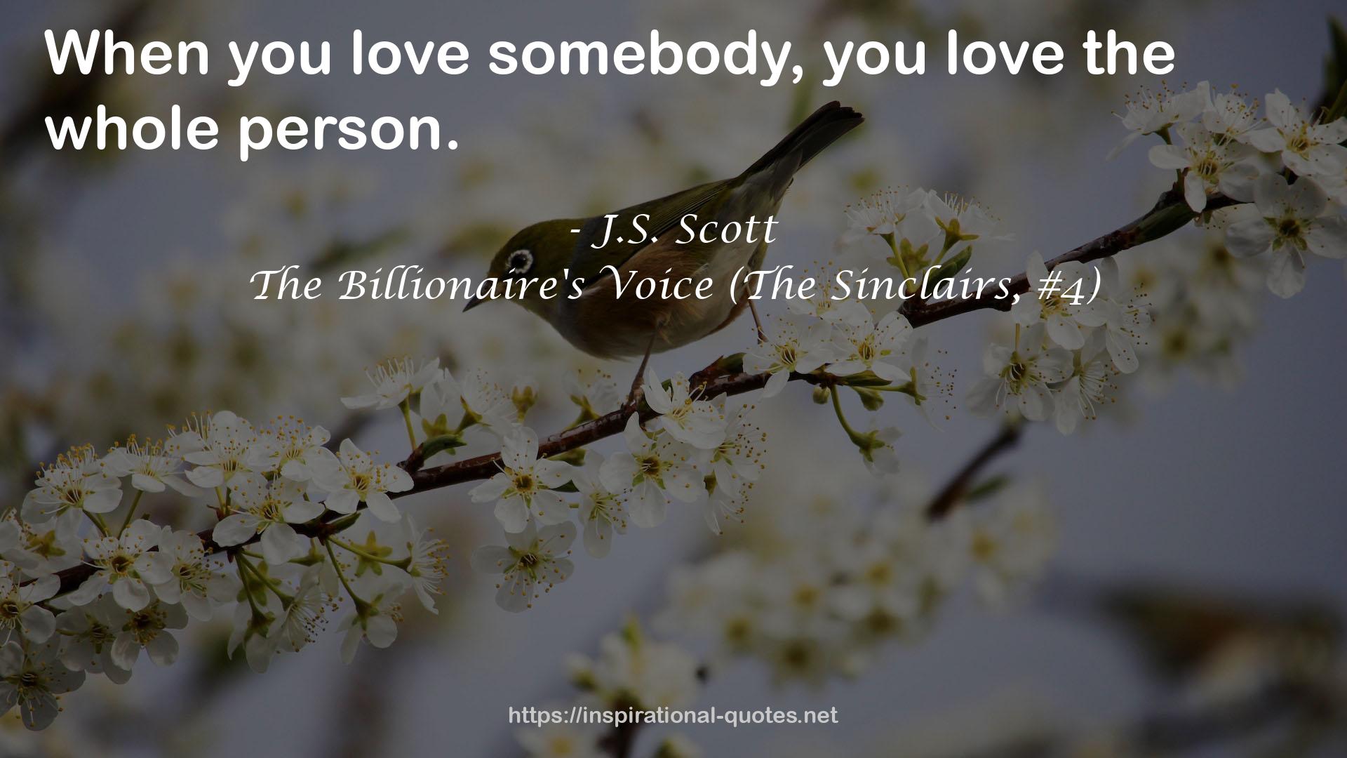 The Billionaire's Voice (The Sinclairs, #4) QUOTES