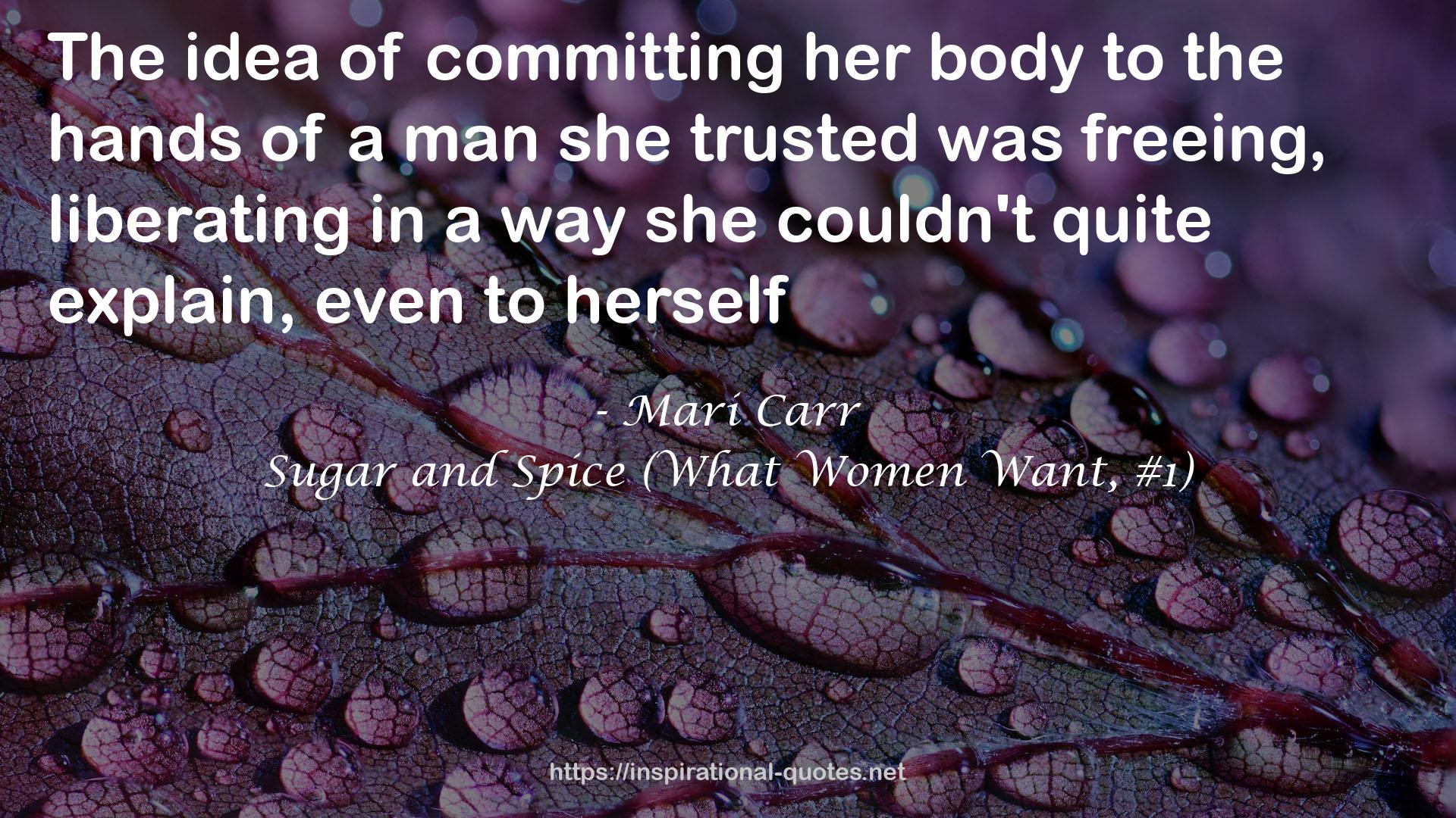 Sugar and Spice (What Women Want, #1) QUOTES