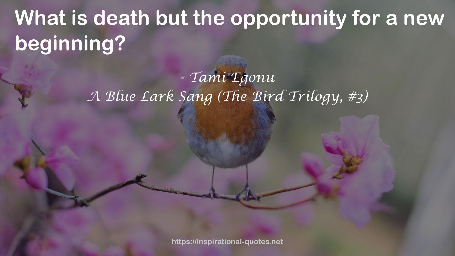 A Blue Lark Sang (The Bird Trilogy, #3) QUOTES