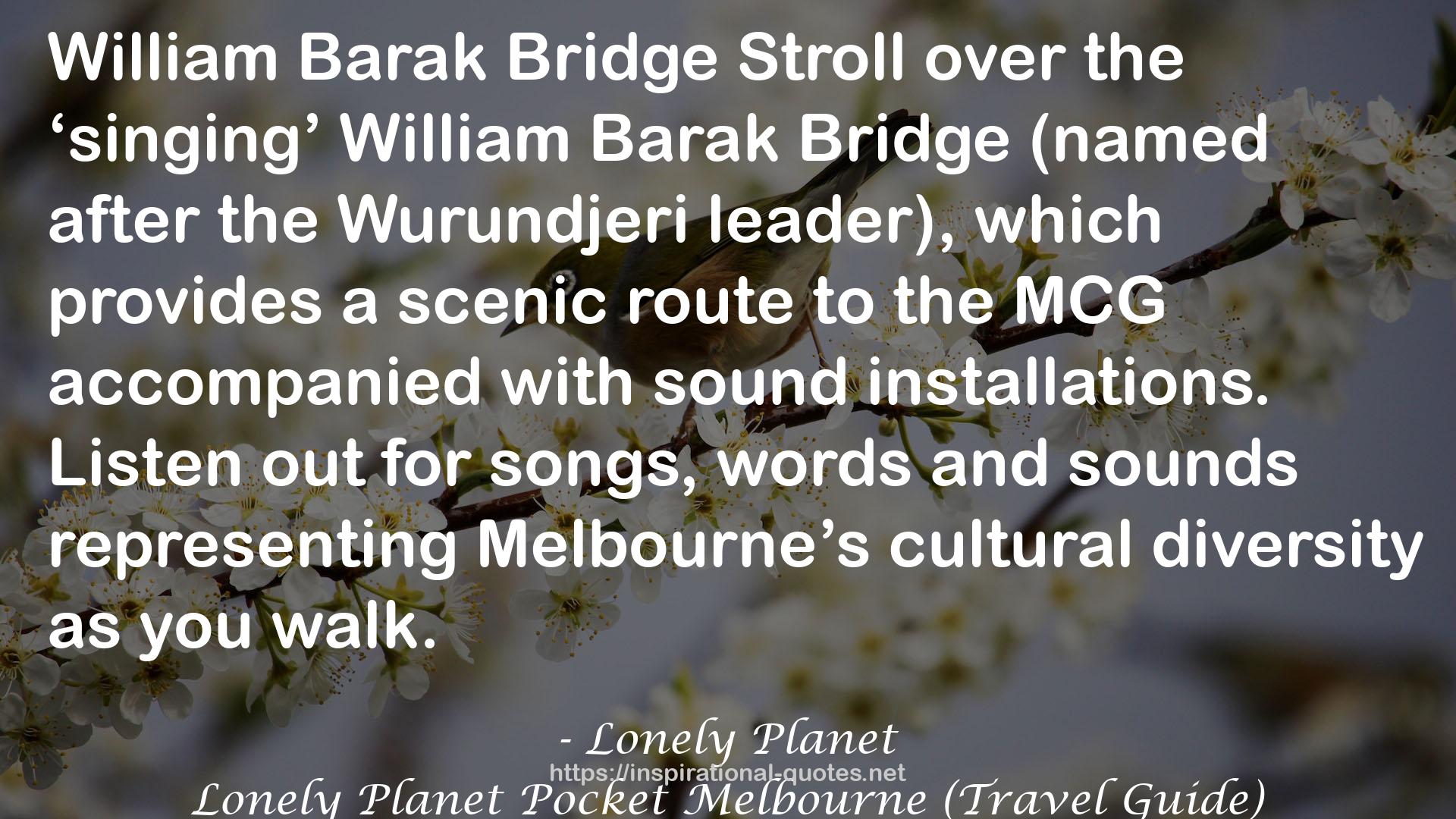 Lonely Planet Pocket Melbourne (Travel Guide) QUOTES