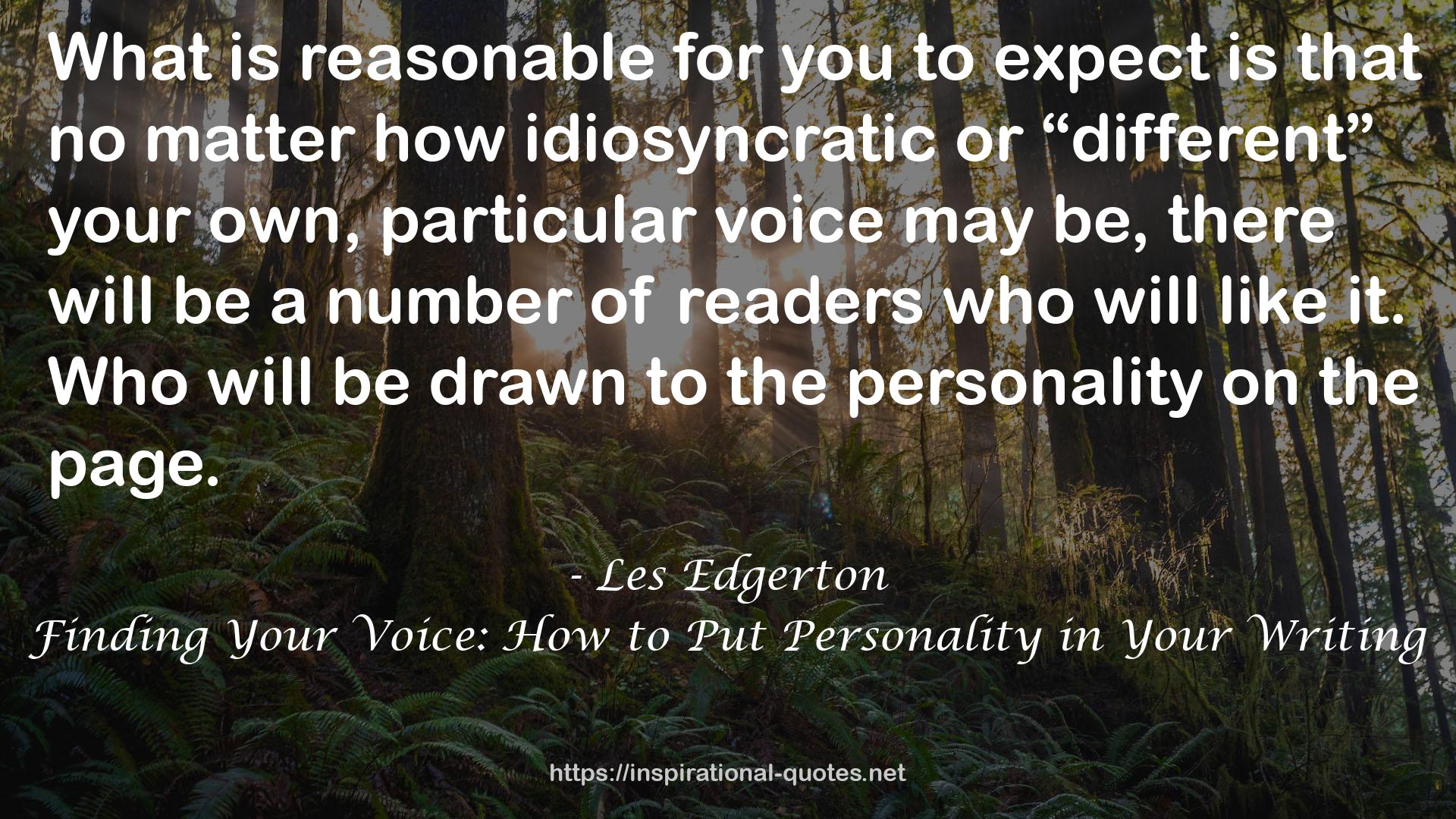 Finding Your Voice: How to Put Personality in Your Writing QUOTES