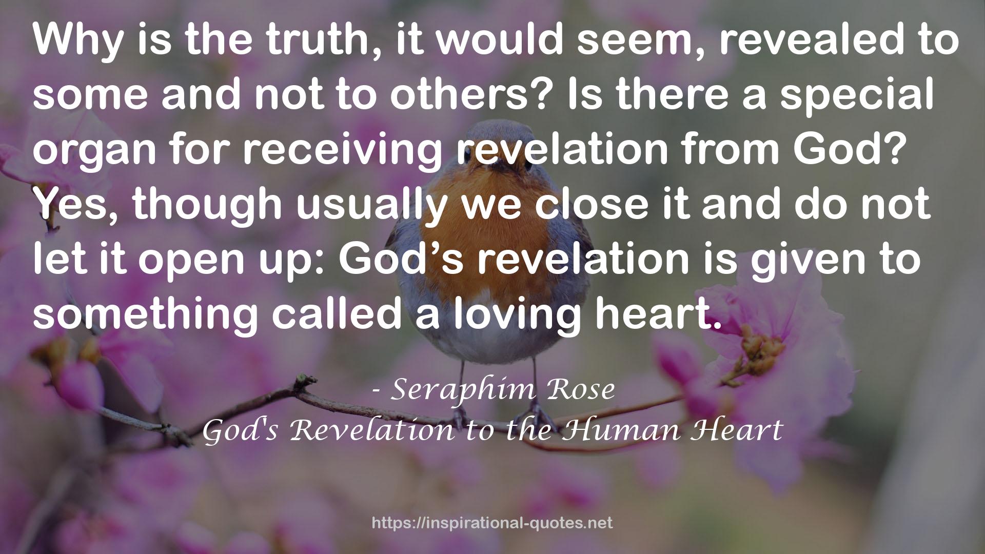 God's Revelation to the Human Heart QUOTES