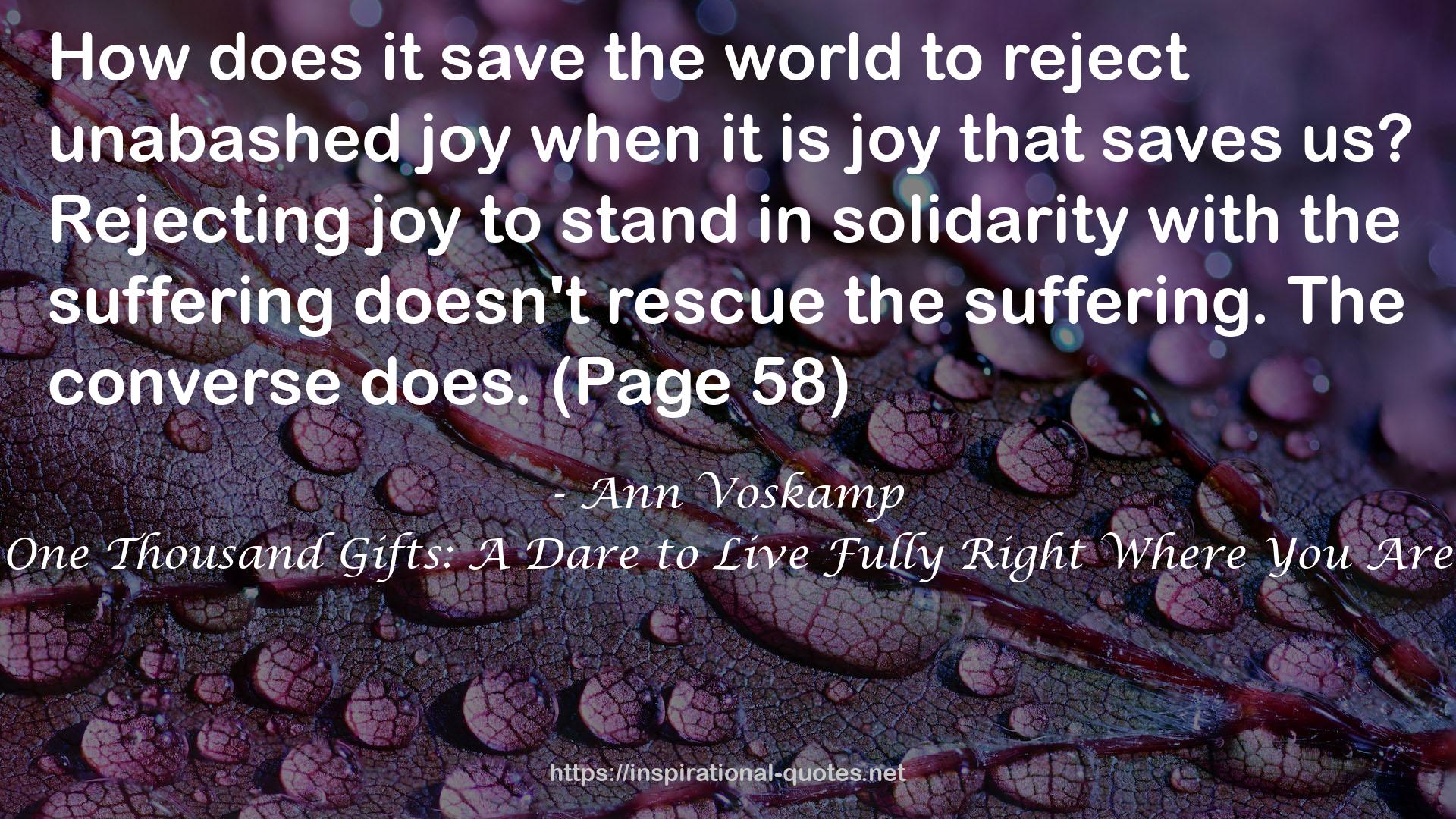 Ann Voskamp QUOTES