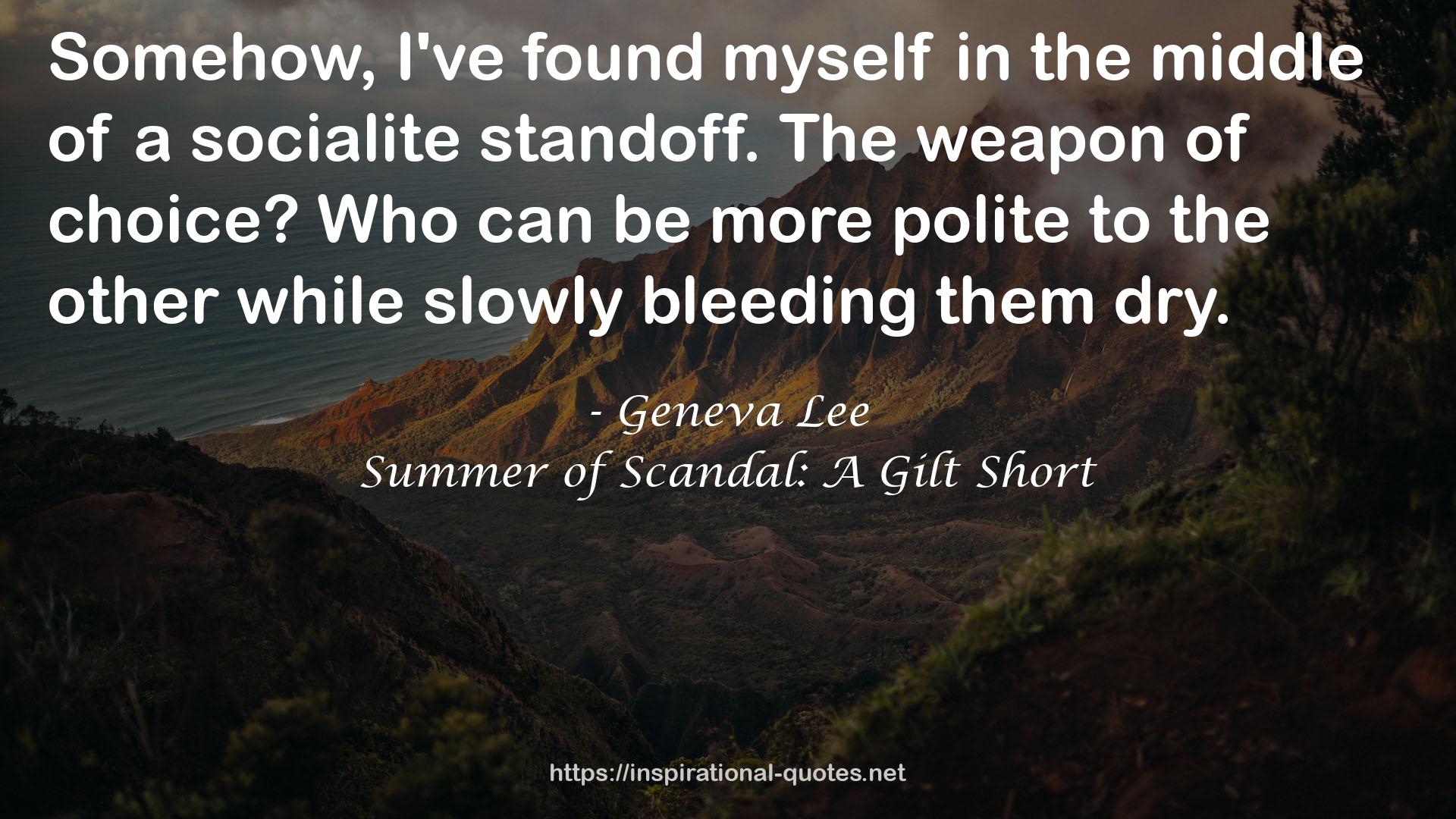 Summer of Scandal: A Gilt Short QUOTES