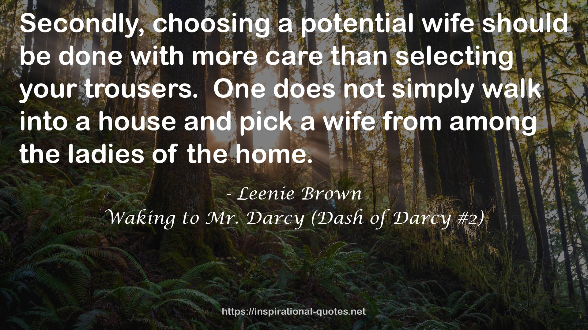 Waking to Mr. Darcy (Dash of Darcy #2) QUOTES
