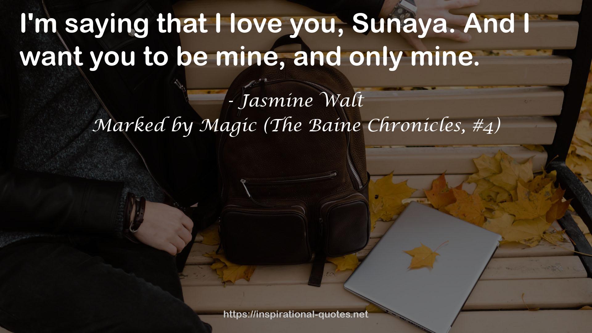 Marked by Magic (The Baine Chronicles, #4) QUOTES