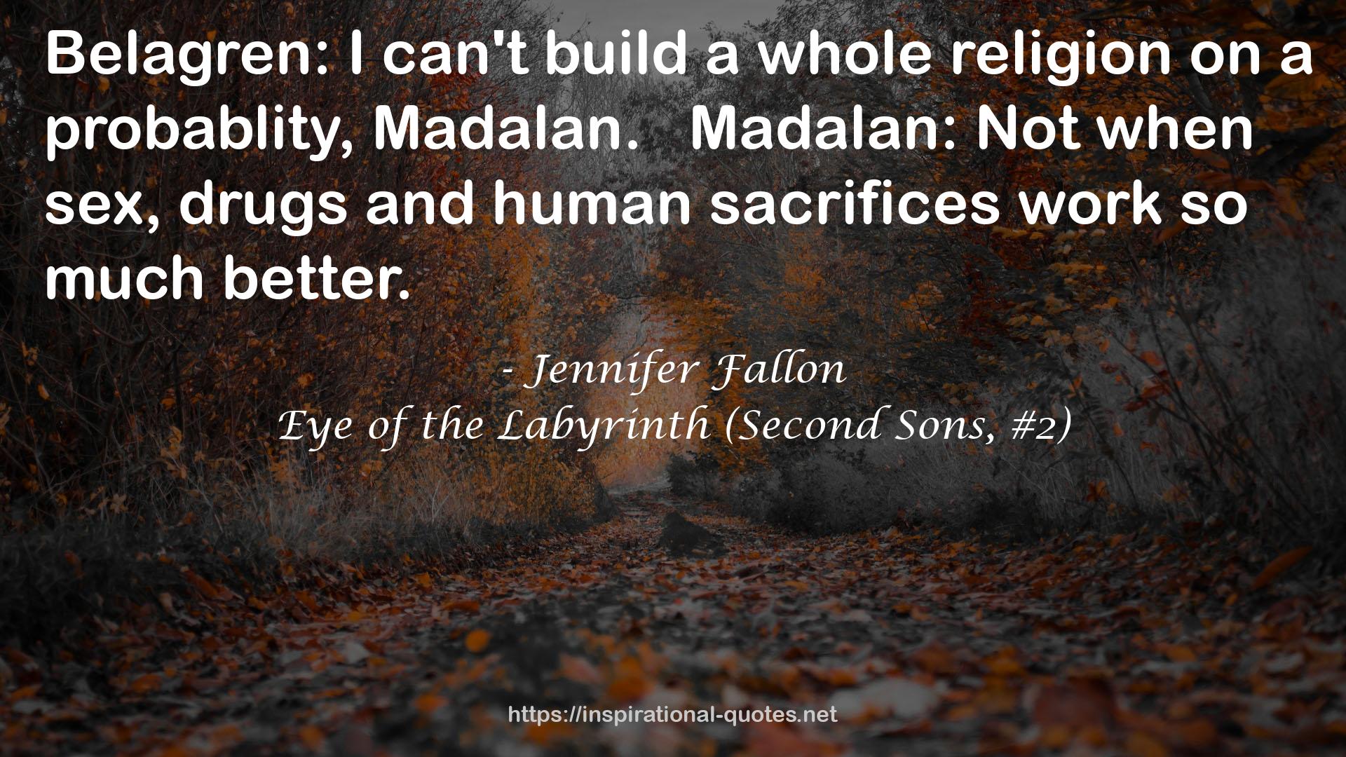 Eye of the Labyrinth (Second Sons, #2) QUOTES