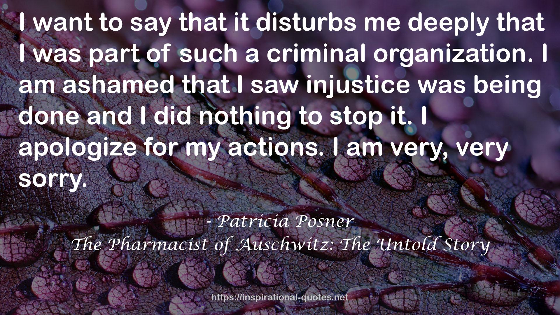 The Pharmacist of Auschwitz: The Untold Story QUOTES
