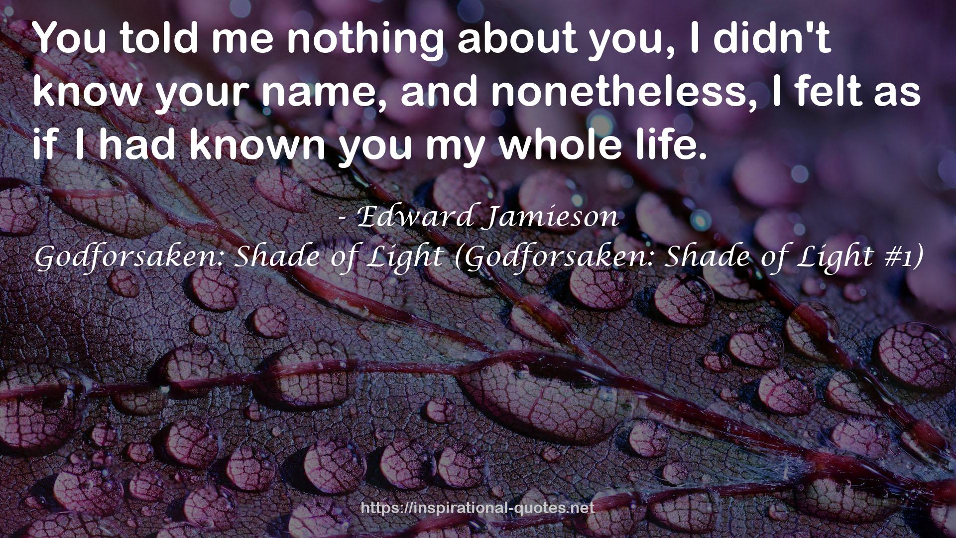 Godforsaken: Shade of Light (Godforsaken: Shade of Light #1) QUOTES