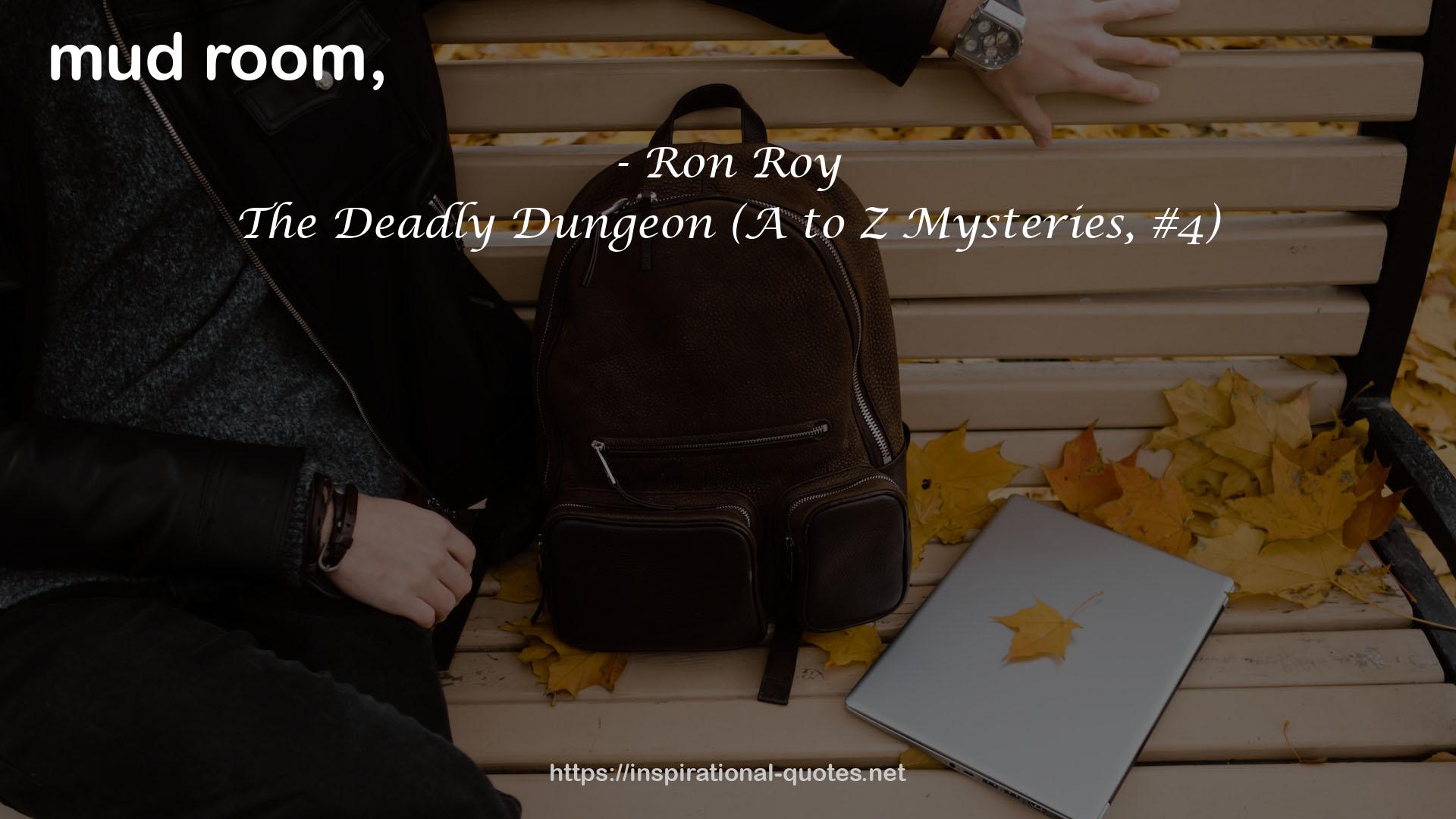 The Deadly Dungeon (A to Z Mysteries, #4) QUOTES