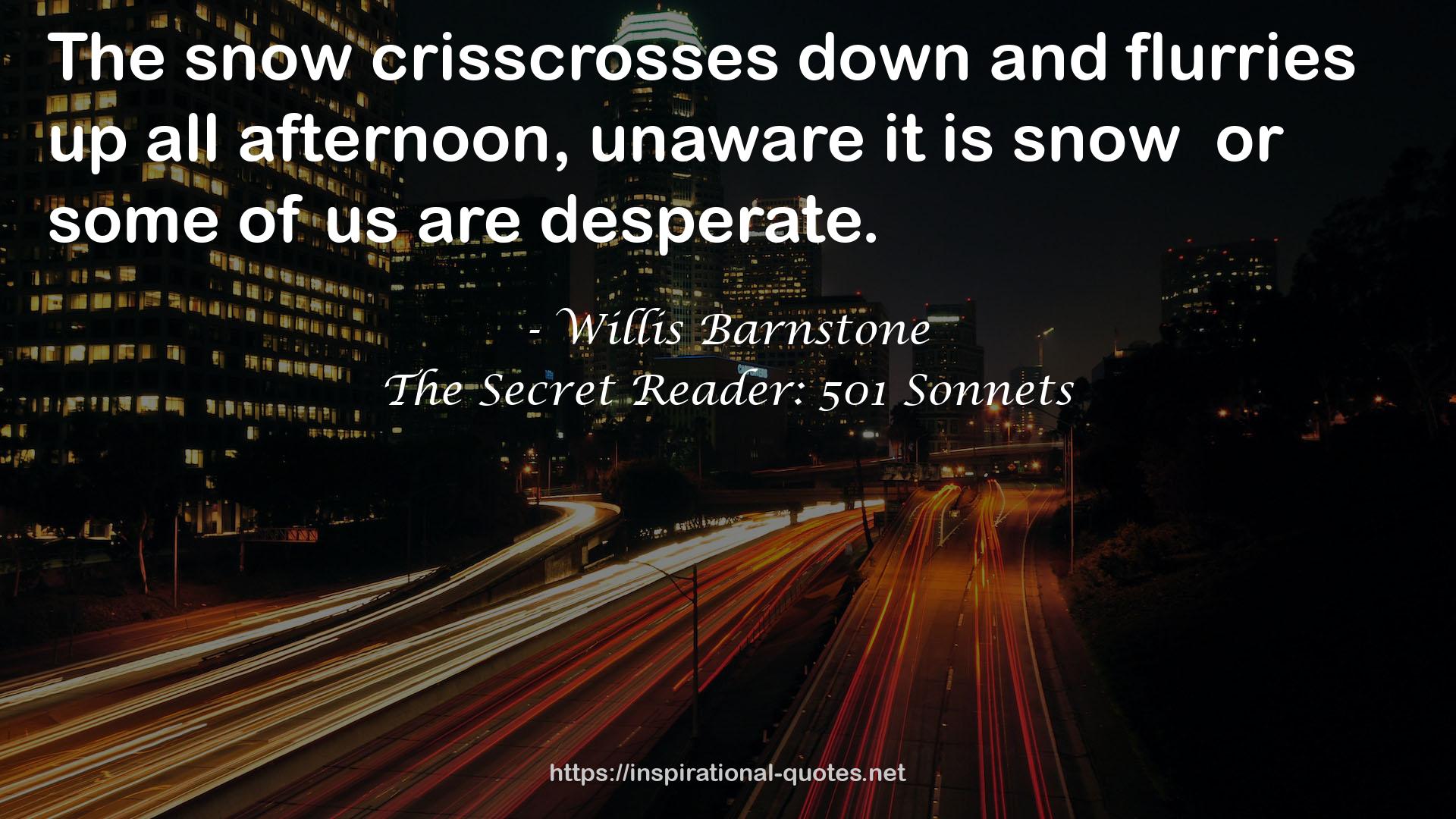 The Secret Reader: 501 Sonnets QUOTES