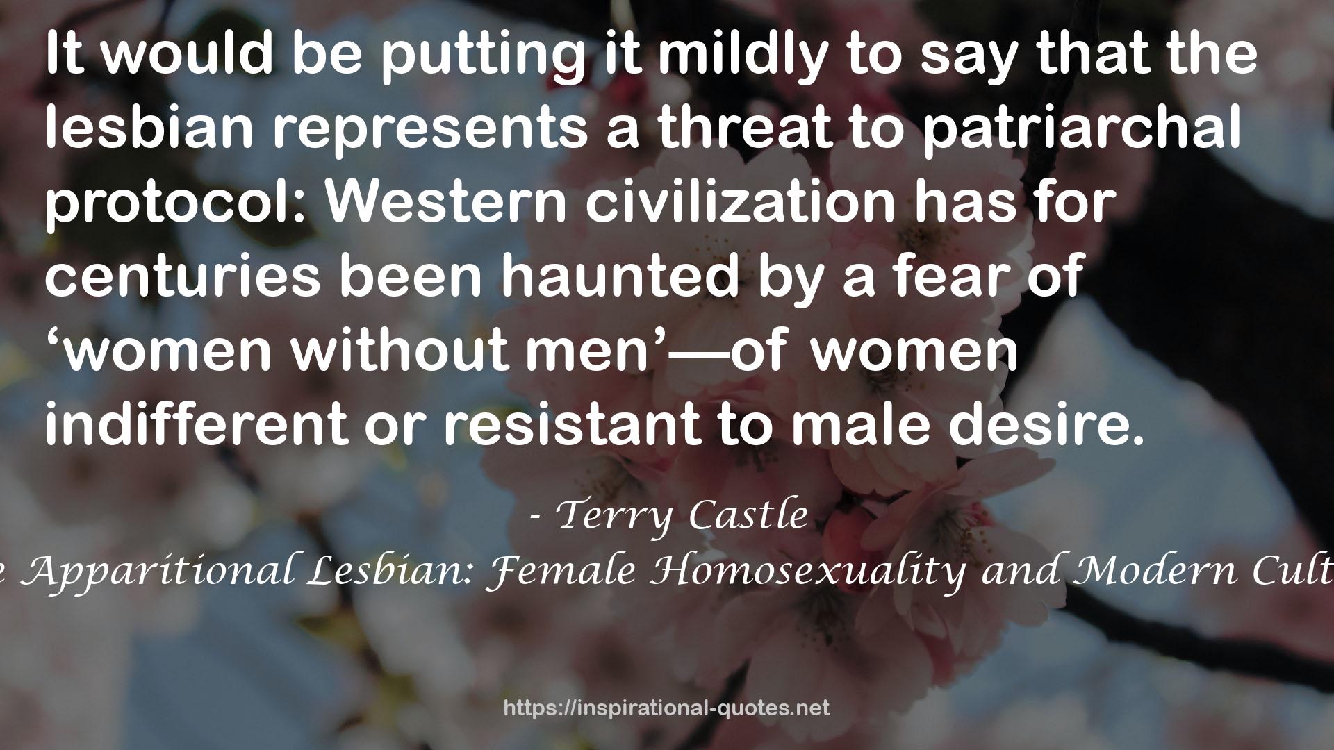 The Apparitional Lesbian: Female Homosexuality and Modern Culture QUOTES