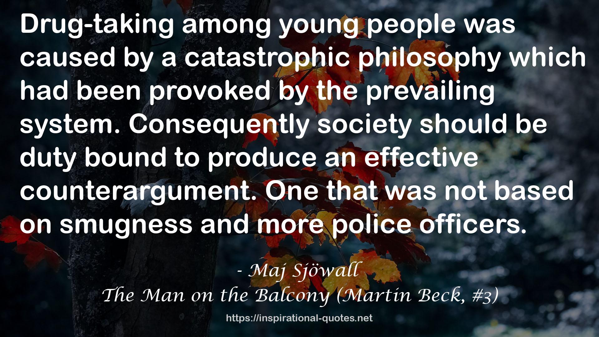 The Man on the Balcony (Martin Beck, #3) QUOTES