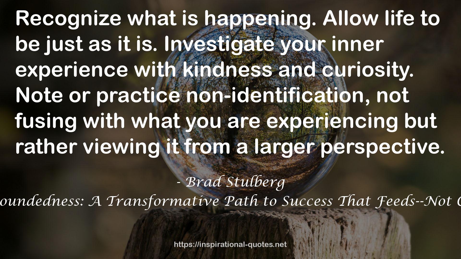 The Practice of Groundedness: A Transformative Path to Success That Feeds--Not Crushes--Your Soul QUOTES