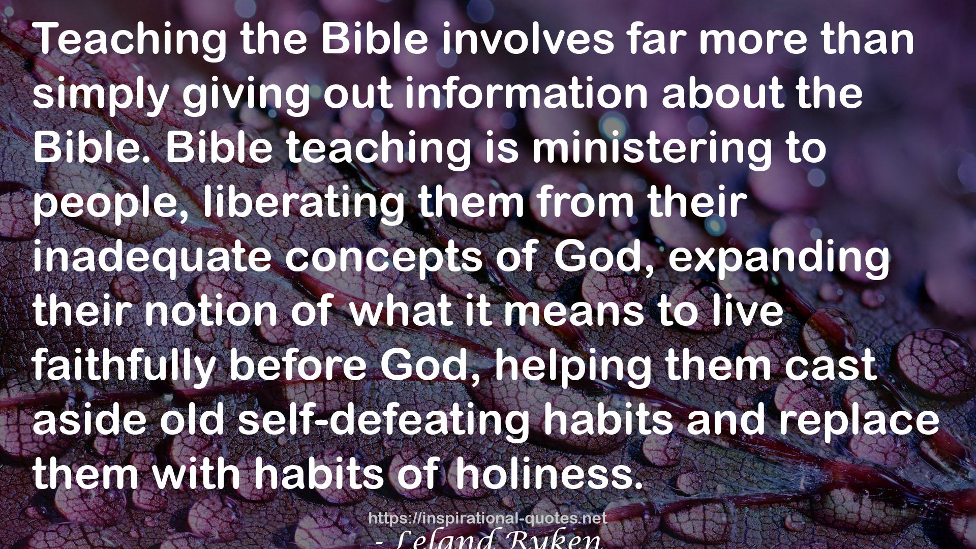 Effective Bible Teaching QUOTES