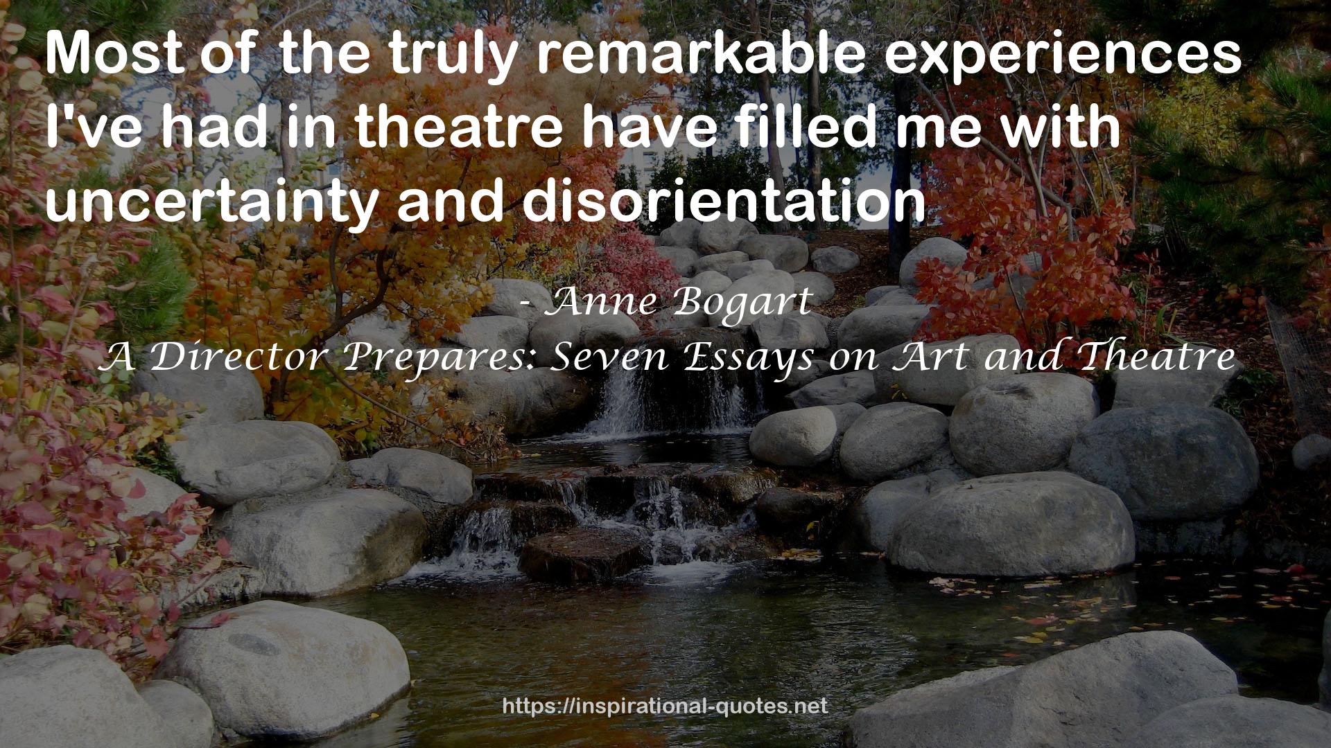 A Director Prepares: Seven Essays on Art and Theatre QUOTES