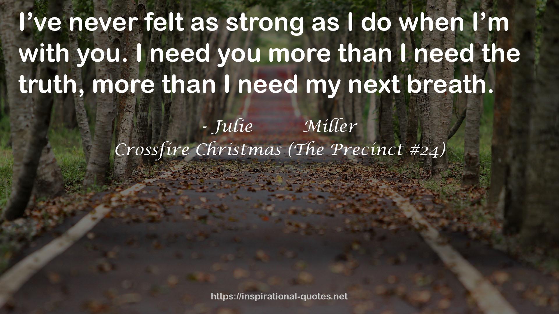 Crossfire Christmas (The Precinct #24) QUOTES