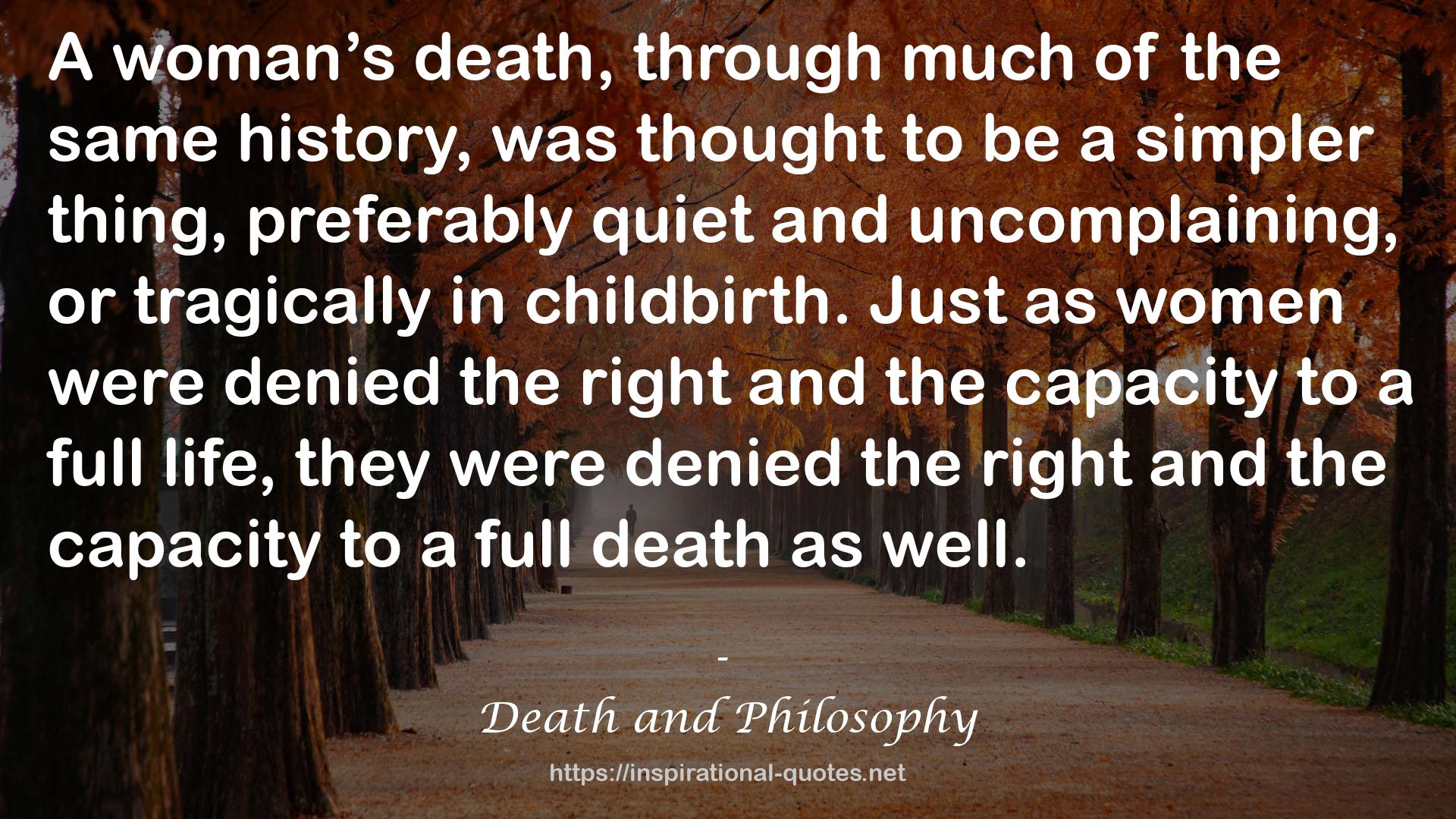 Death and Philosophy QUOTES