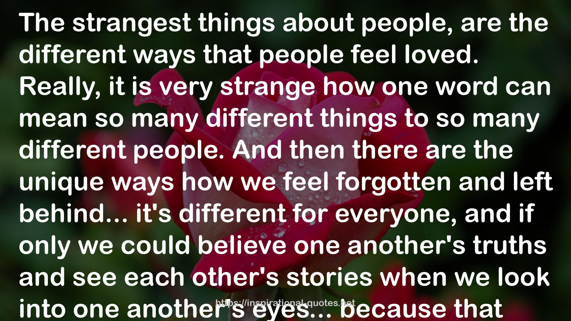 each other's stories  QUOTES