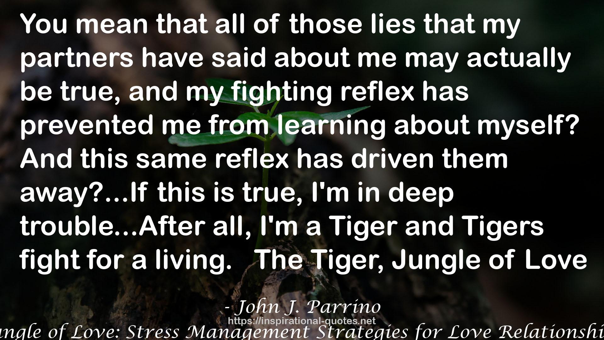 Jungle of Love: Stress Management Strategies for Love Relationships QUOTES