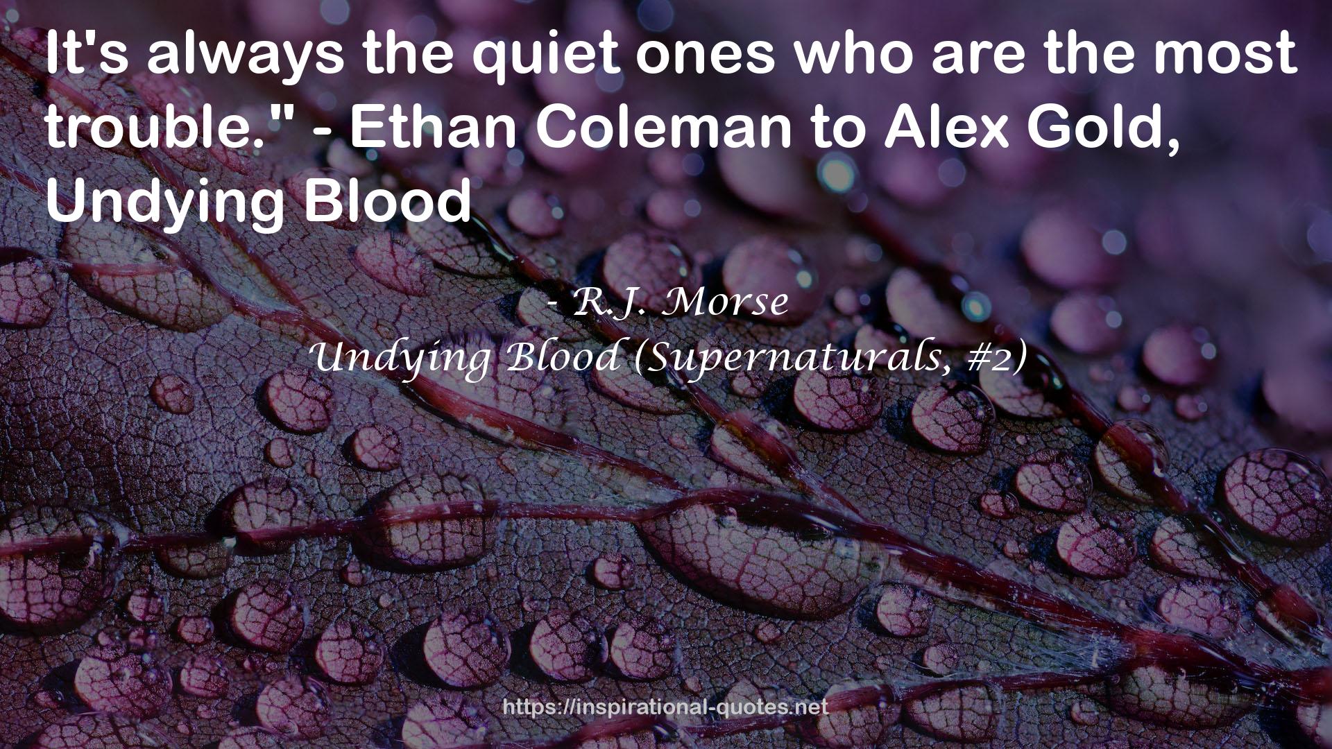 Undying Blood (Supernaturals, #2) QUOTES