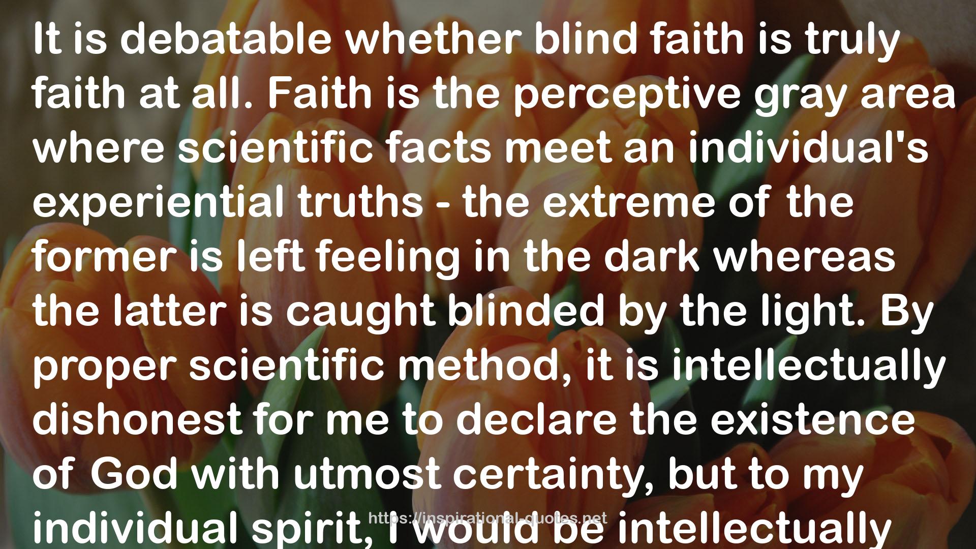 blind faith  QUOTES