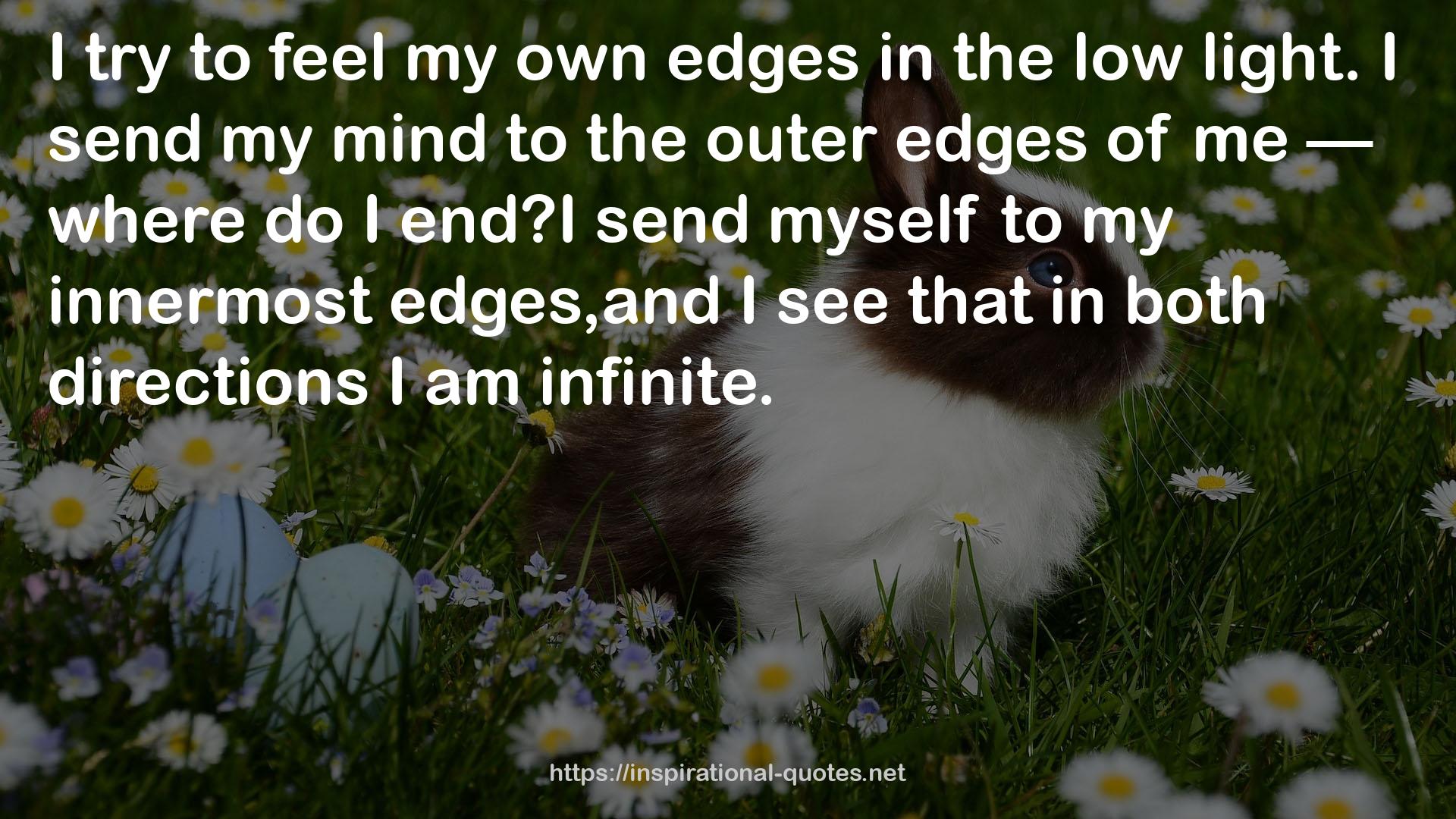 the outer edges  QUOTES