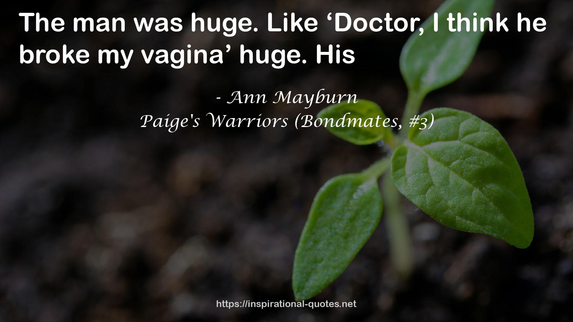 Paige's Warriors (Bondmates, #3) QUOTES