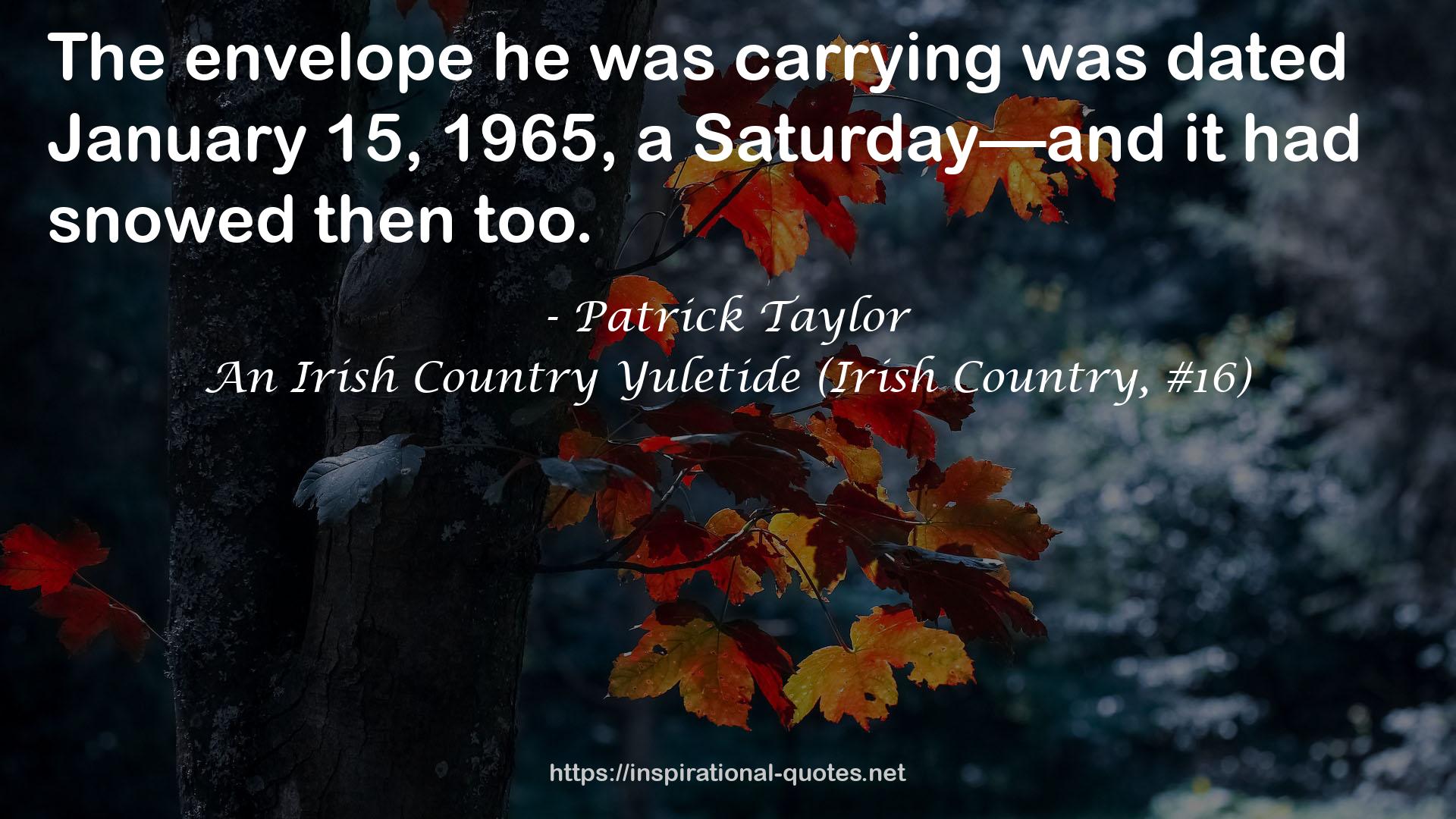 An Irish Country Yuletide (Irish Country, #16) QUOTES