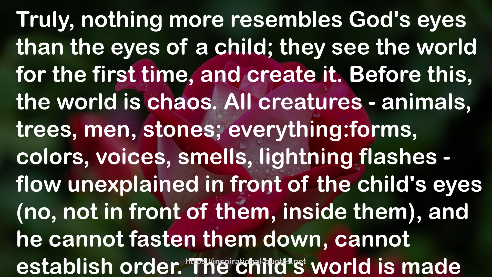 the child's eyes  QUOTES