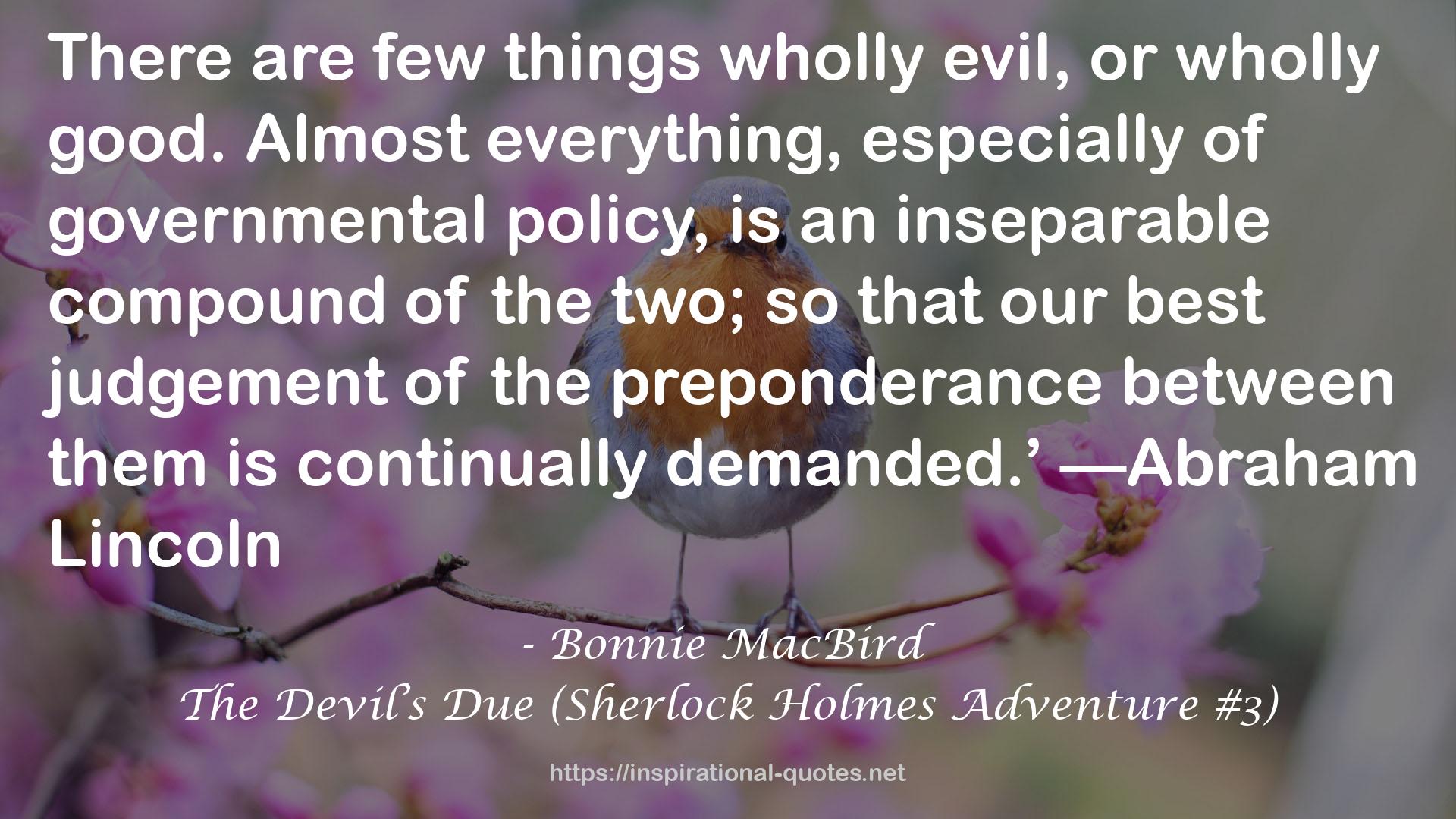 The Devil’s Due (Sherlock Holmes Adventure #3) QUOTES