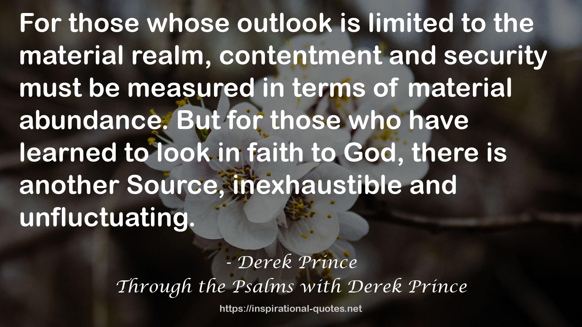 Through the Psalms with Derek Prince QUOTES