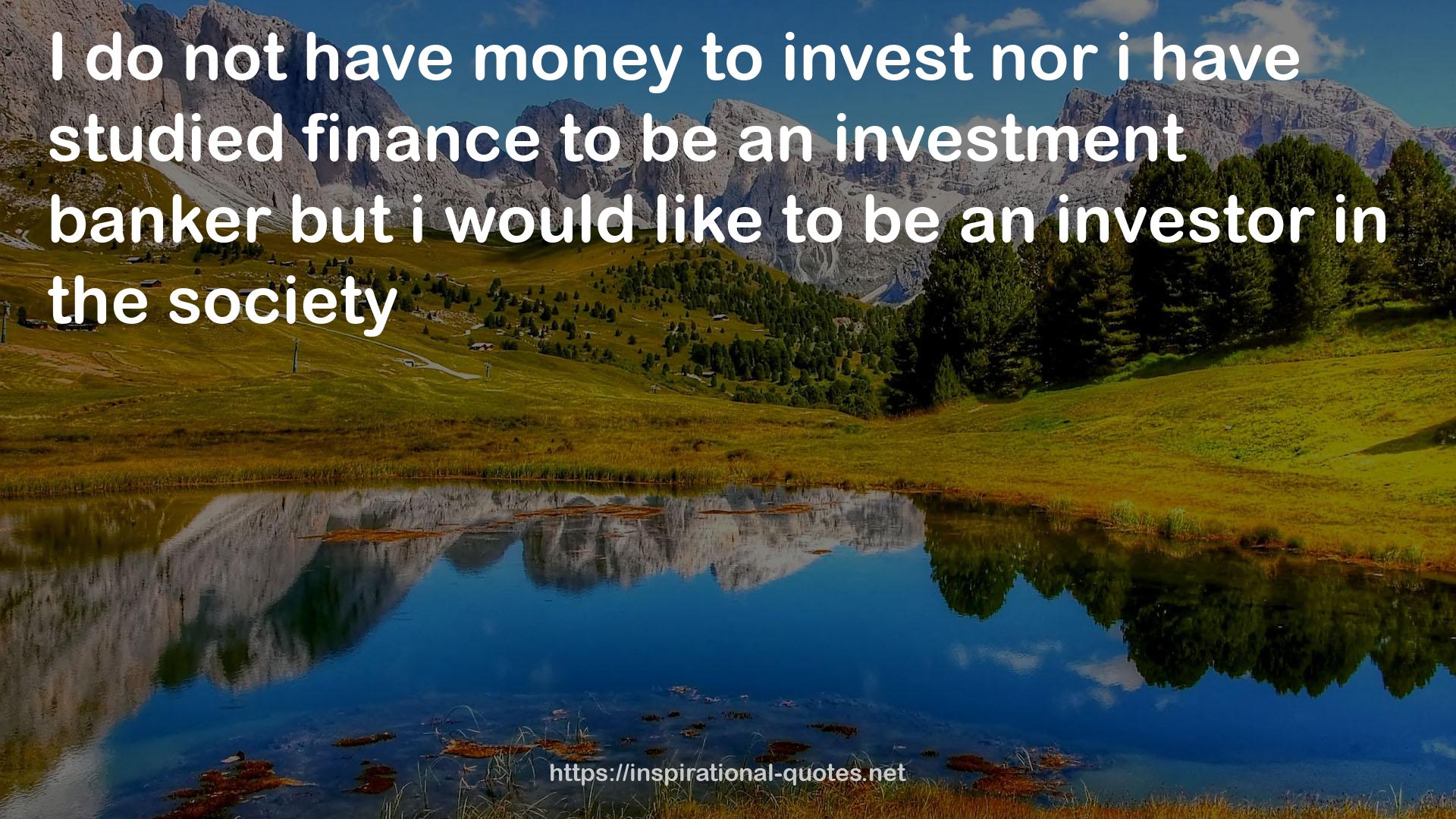an investment banker  QUOTES