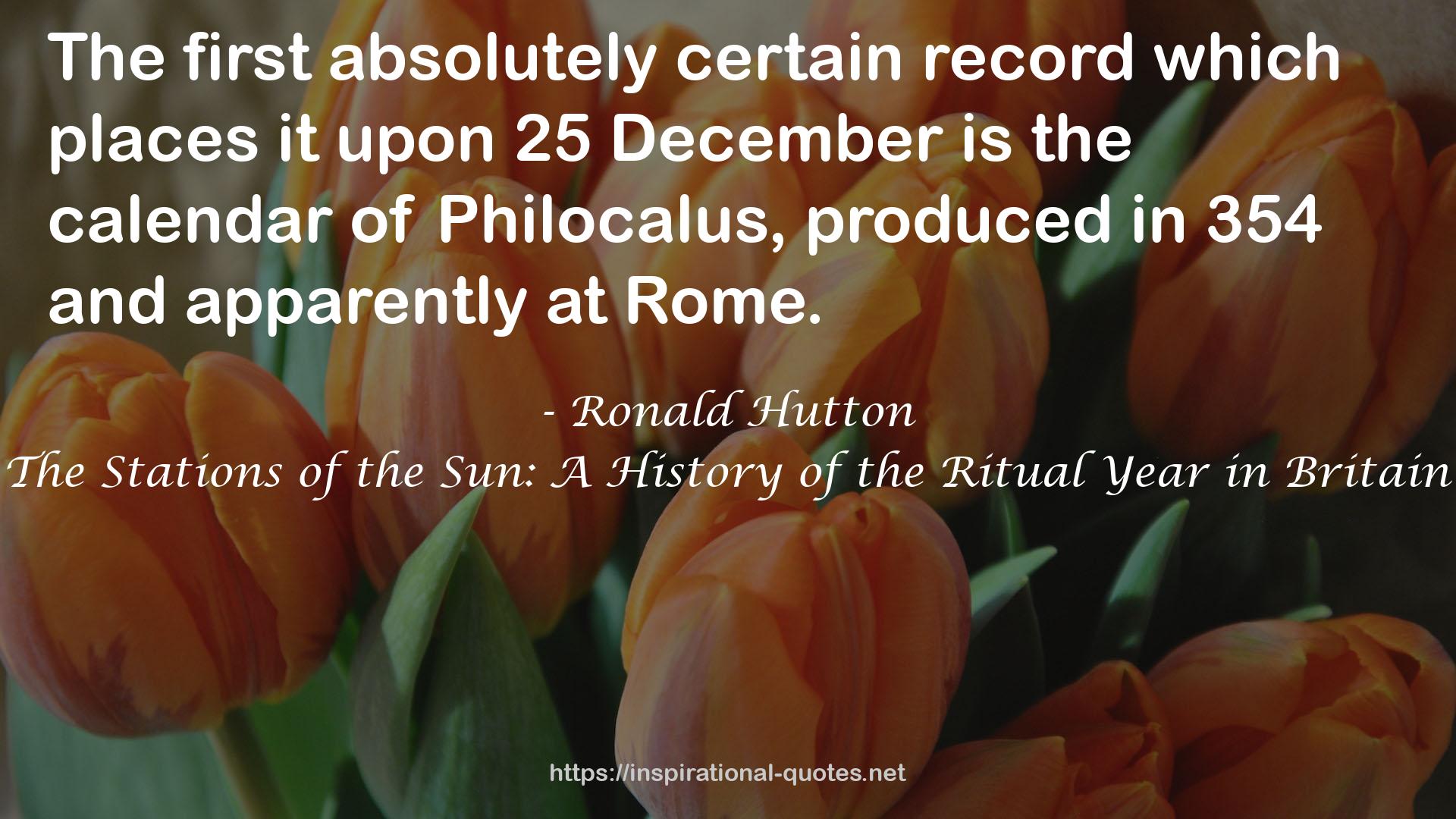 The Stations of the Sun: A History of the Ritual Year in Britain QUOTES