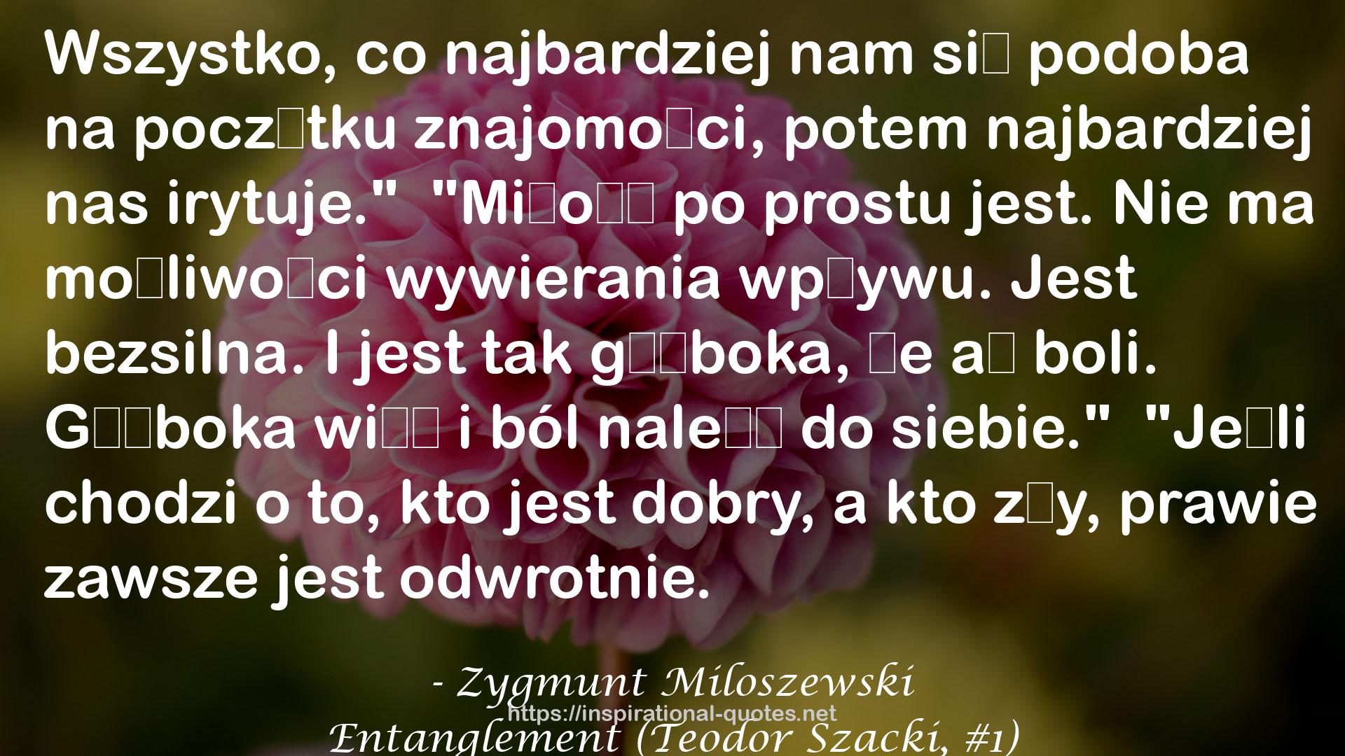 Entanglement (Teodor Szacki, #1) QUOTES