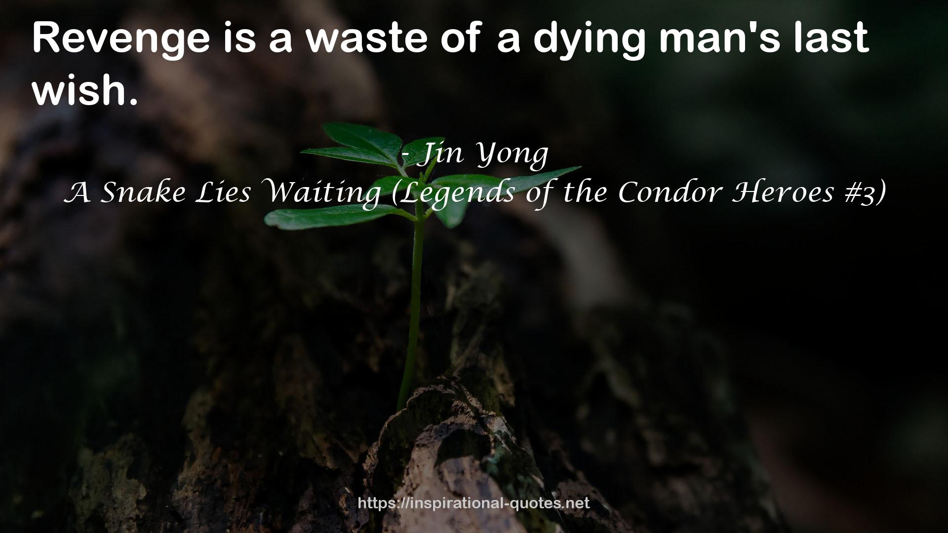 A Snake Lies Waiting (Legends of the Condor Heroes #3) QUOTES
