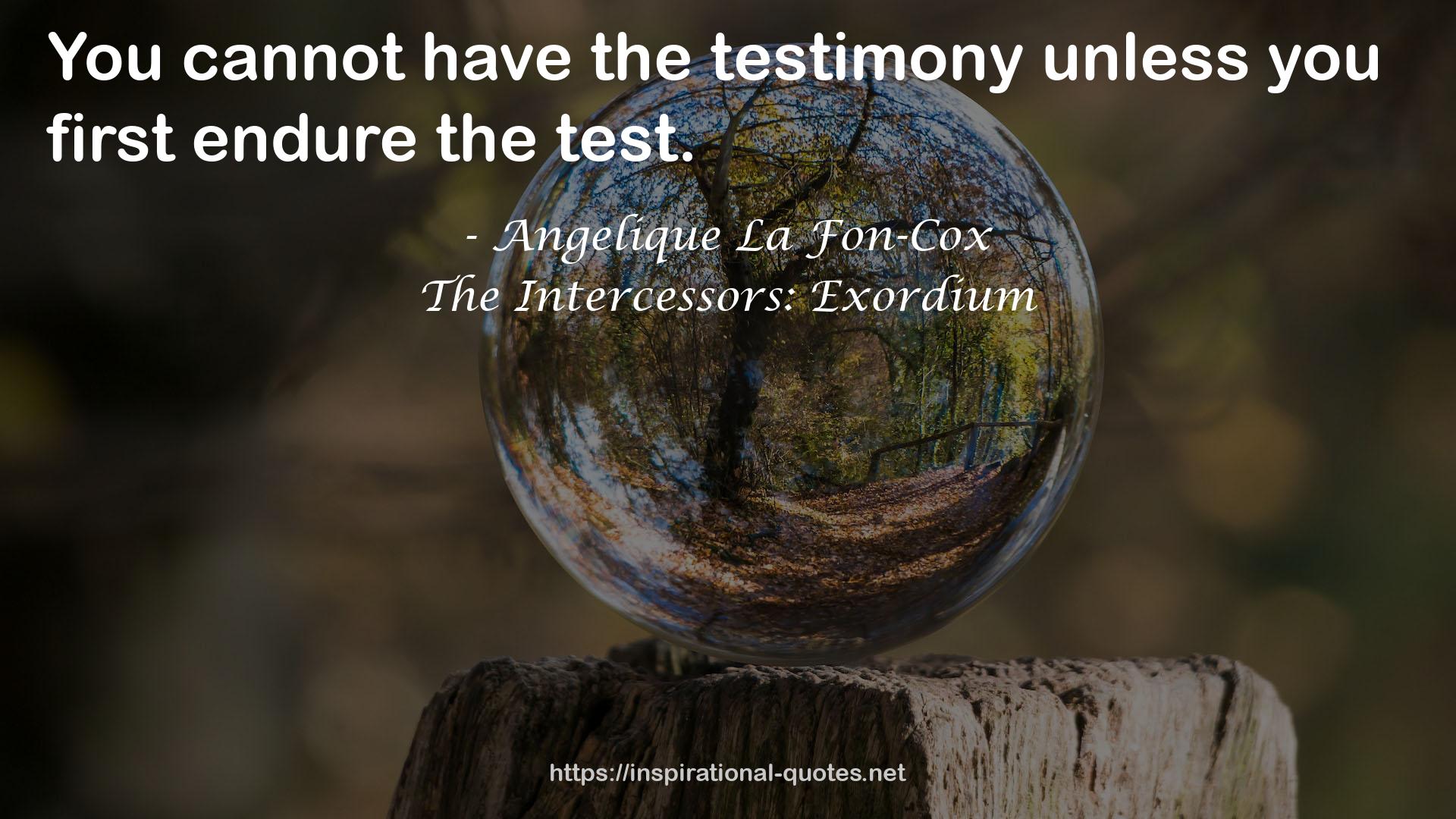 The Intercessors: Exordium QUOTES