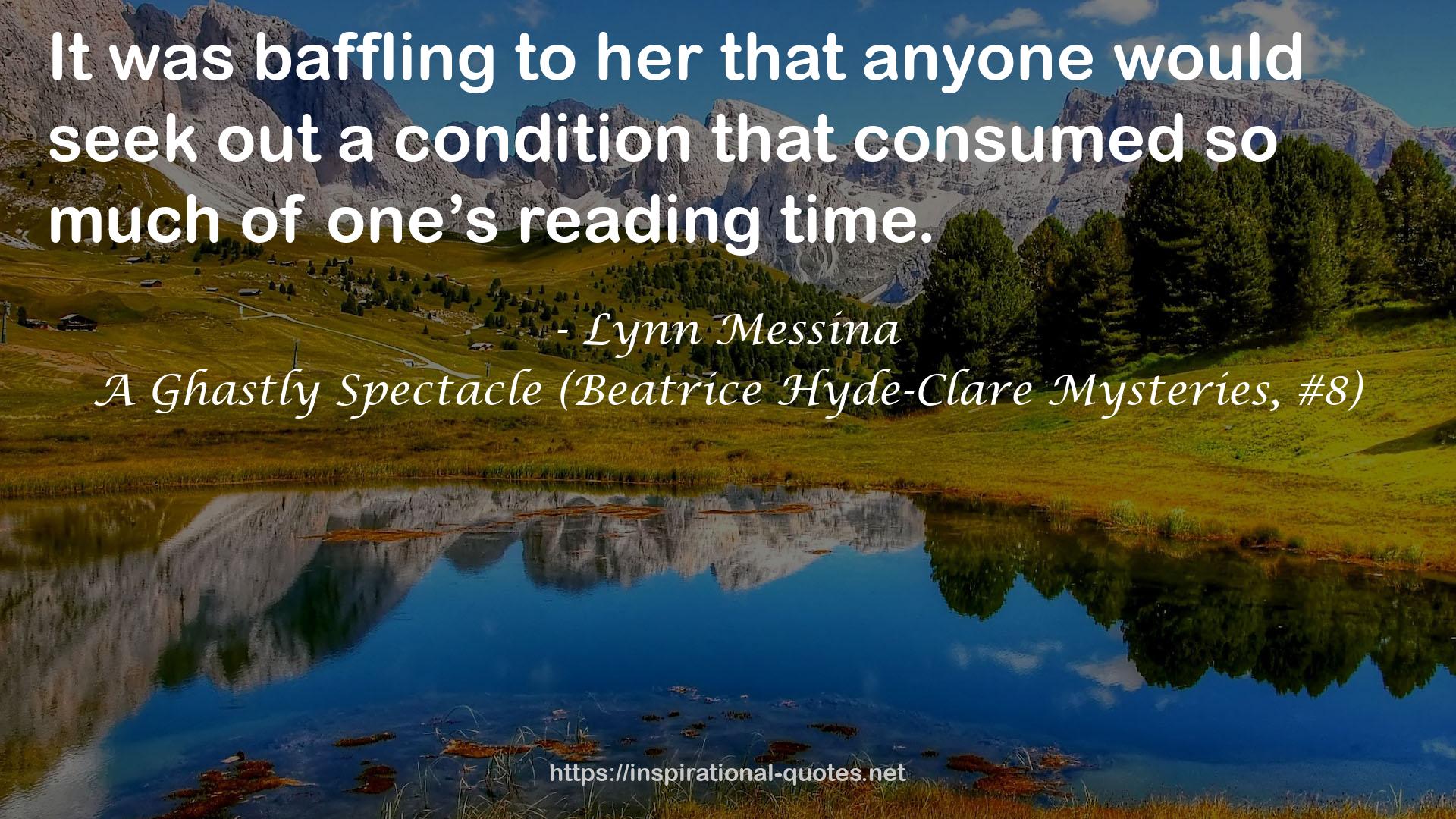 A Ghastly Spectacle (Beatrice Hyde-Clare Mysteries, #8) QUOTES