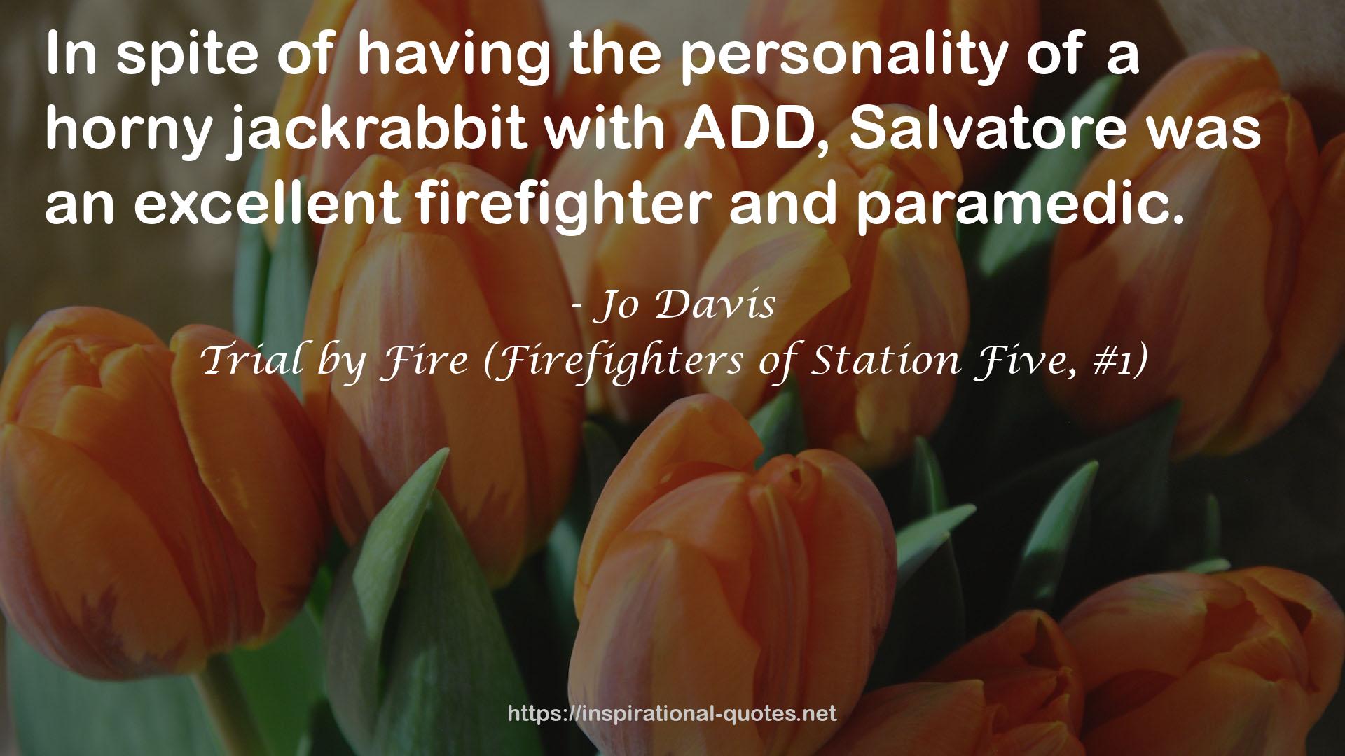Trial by Fire (Firefighters of Station Five, #1) QUOTES