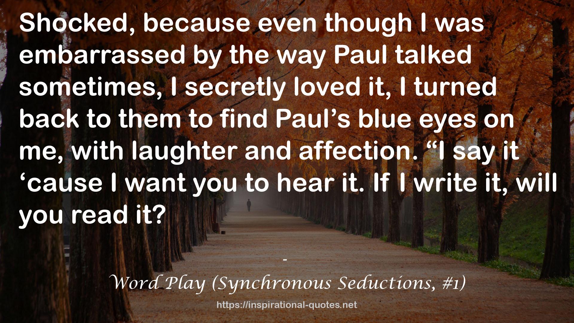 Word Play (Synchronous Seductions, #1) QUOTES