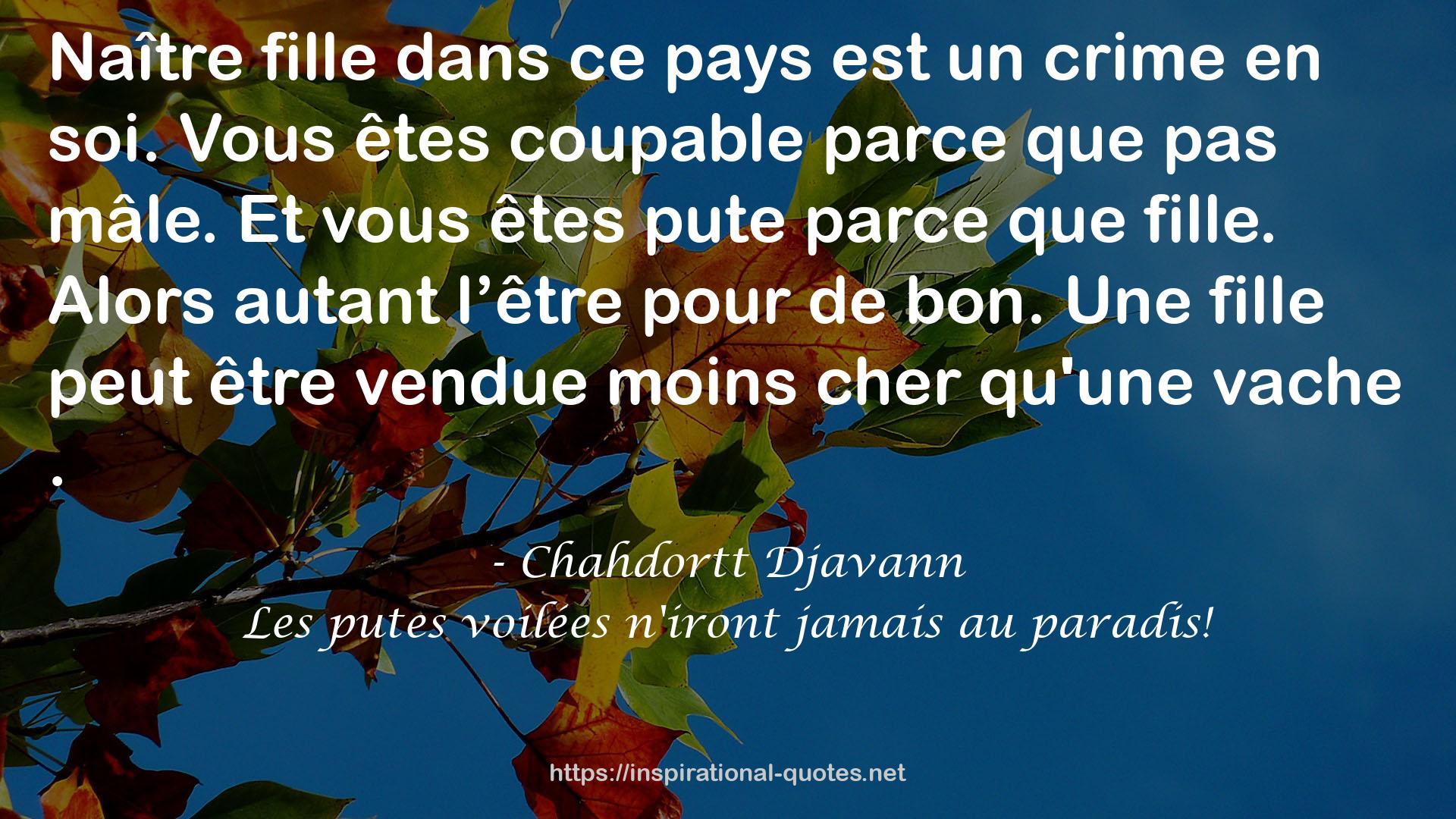 Les putes voilées n'iront jamais au paradis! QUOTES