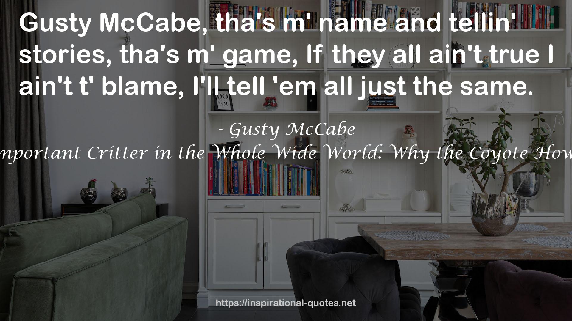 Gusty McCabe QUOTES