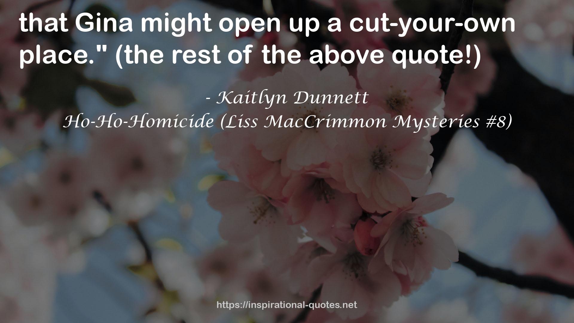 Ho-Ho-Homicide (Liss MacCrimmon Mysteries #8) QUOTES