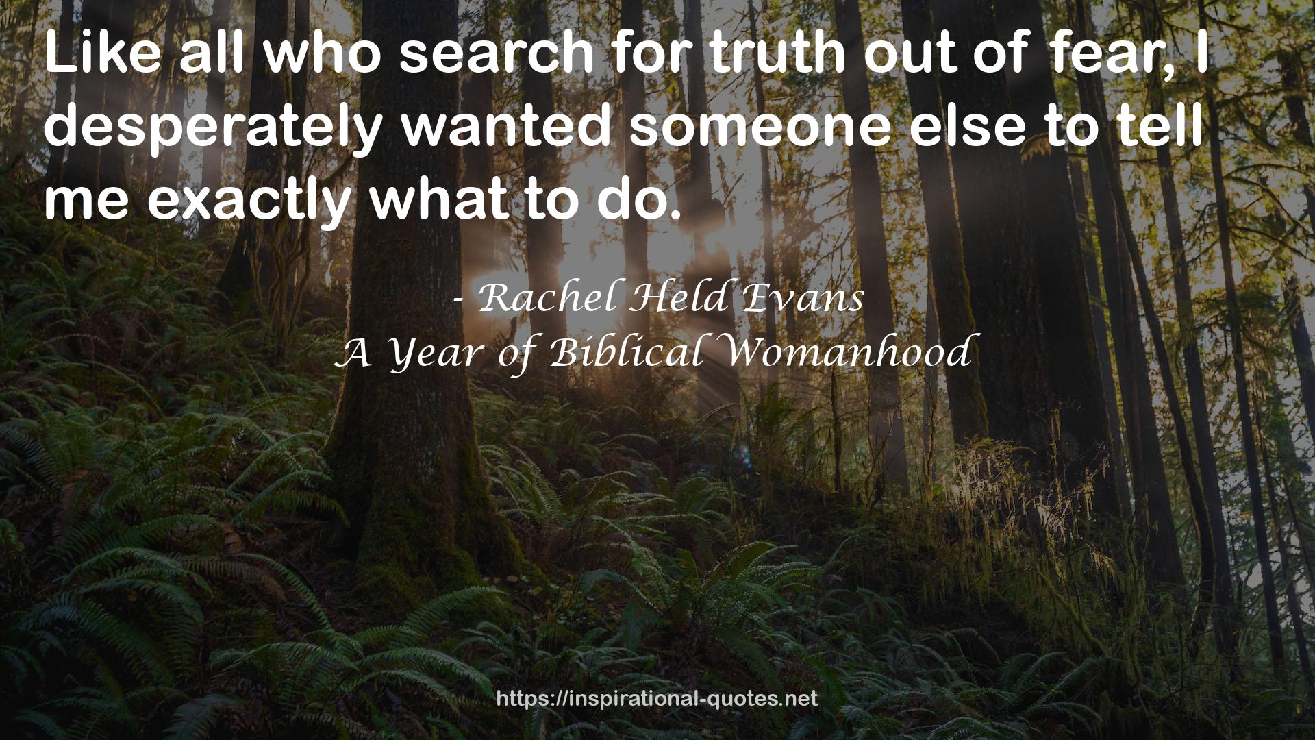 A Year of Biblical Womanhood QUOTES