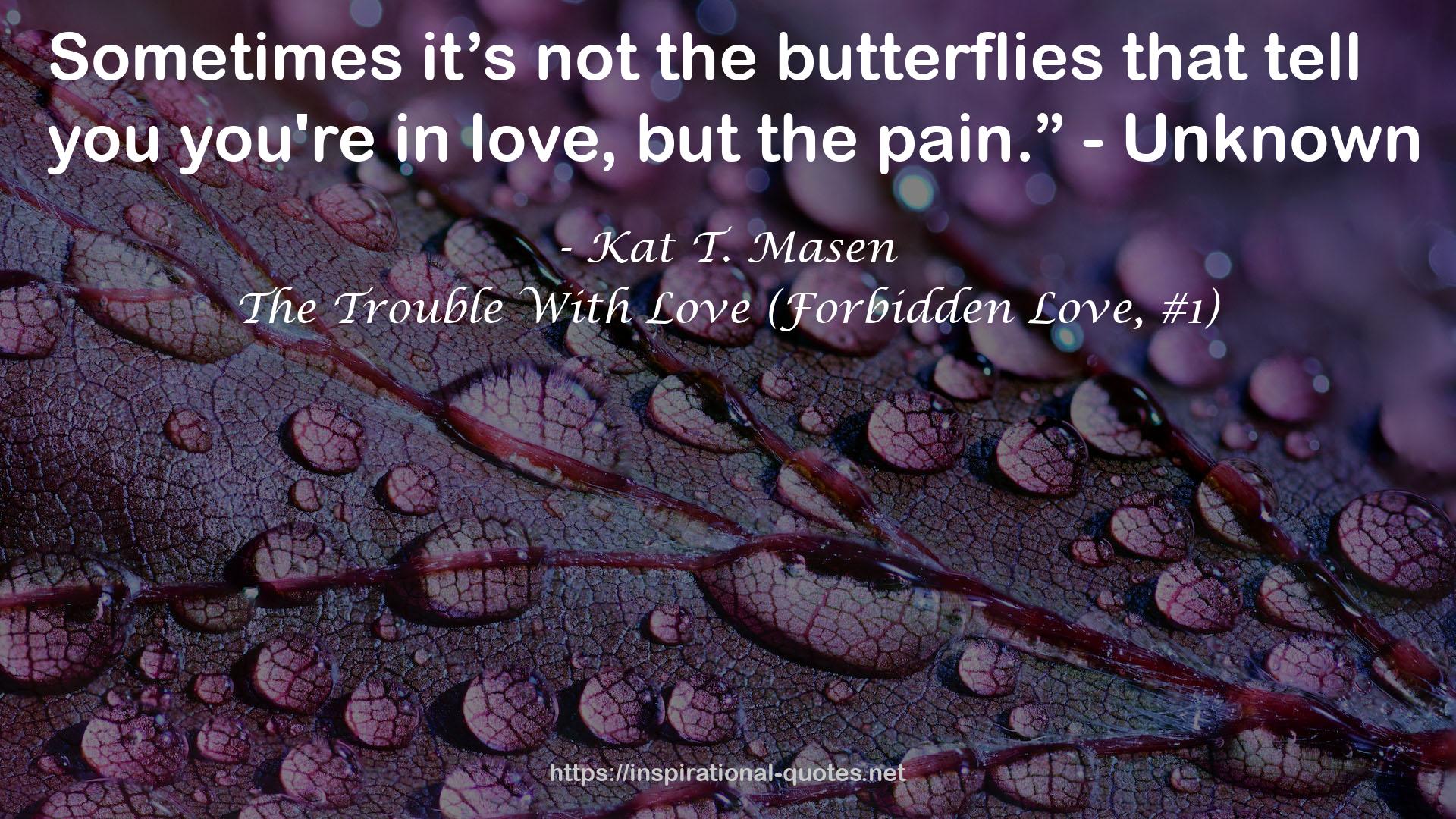 The Trouble With Love (Forbidden Love, #1) QUOTES