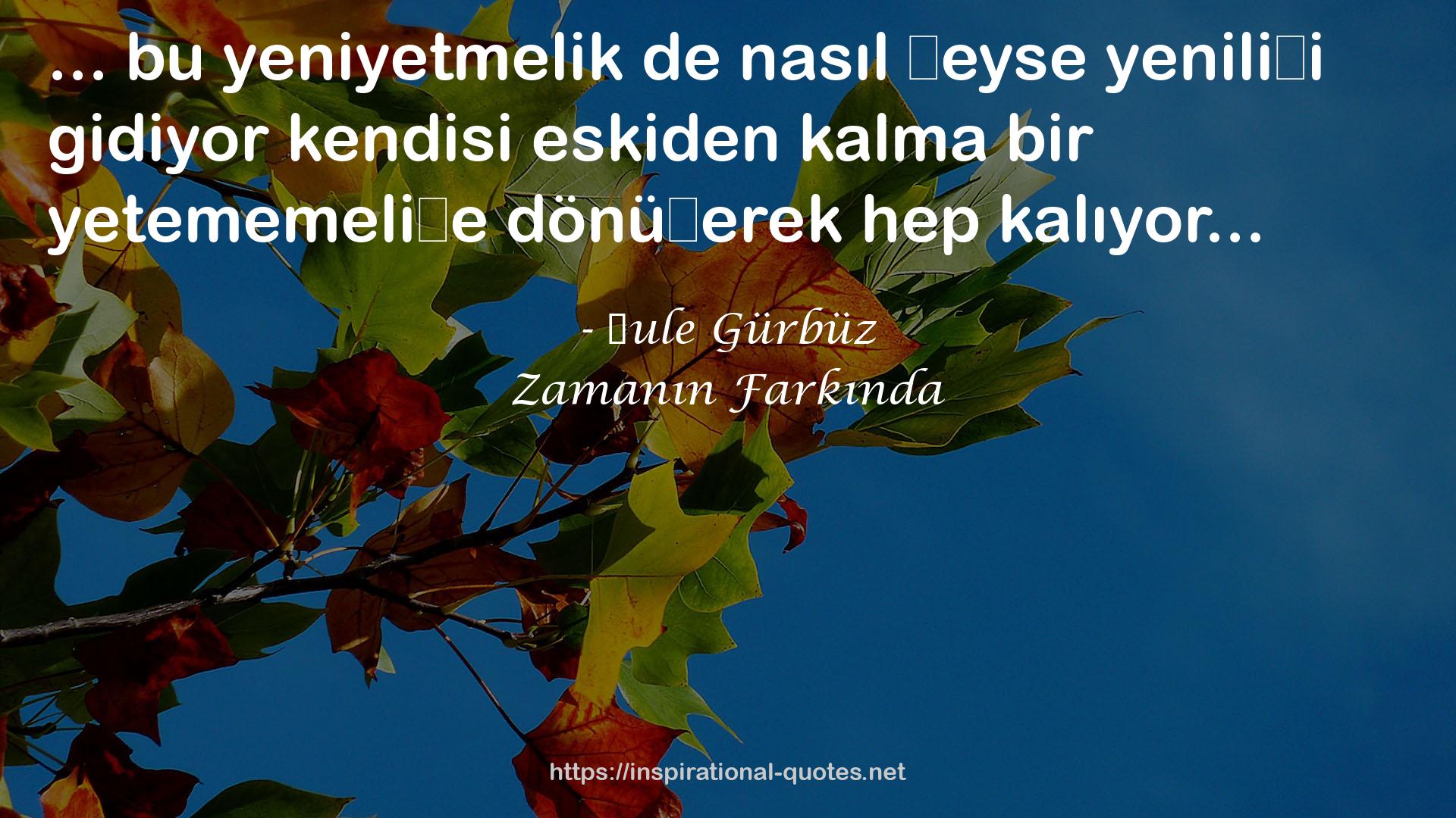 Zamanın Farkında QUOTES