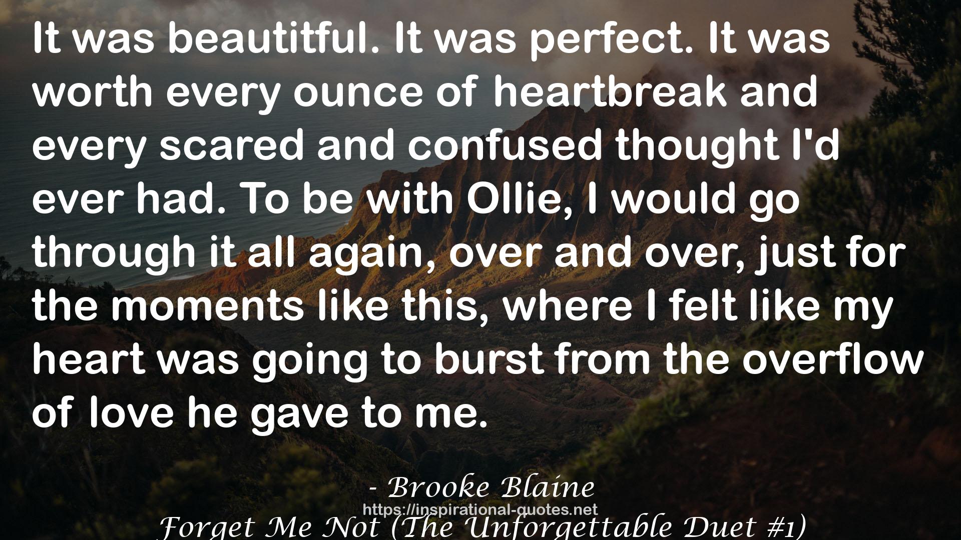 Forget Me Not (The Unforgettable Duet #1) QUOTES